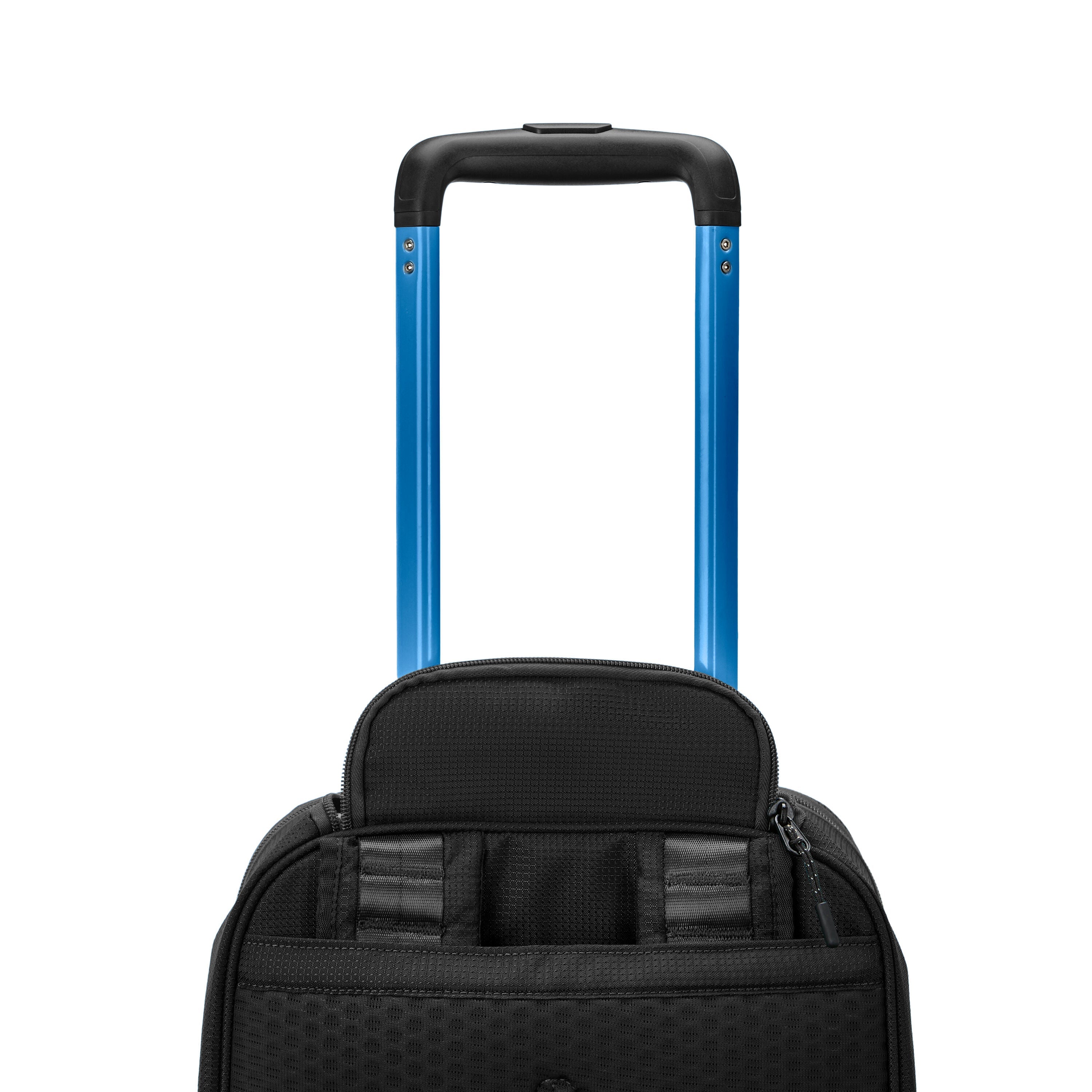 High Sierra Hi-Life 3-in-1 Convertible Wheeled Backpack in Black Blue — angle view 5