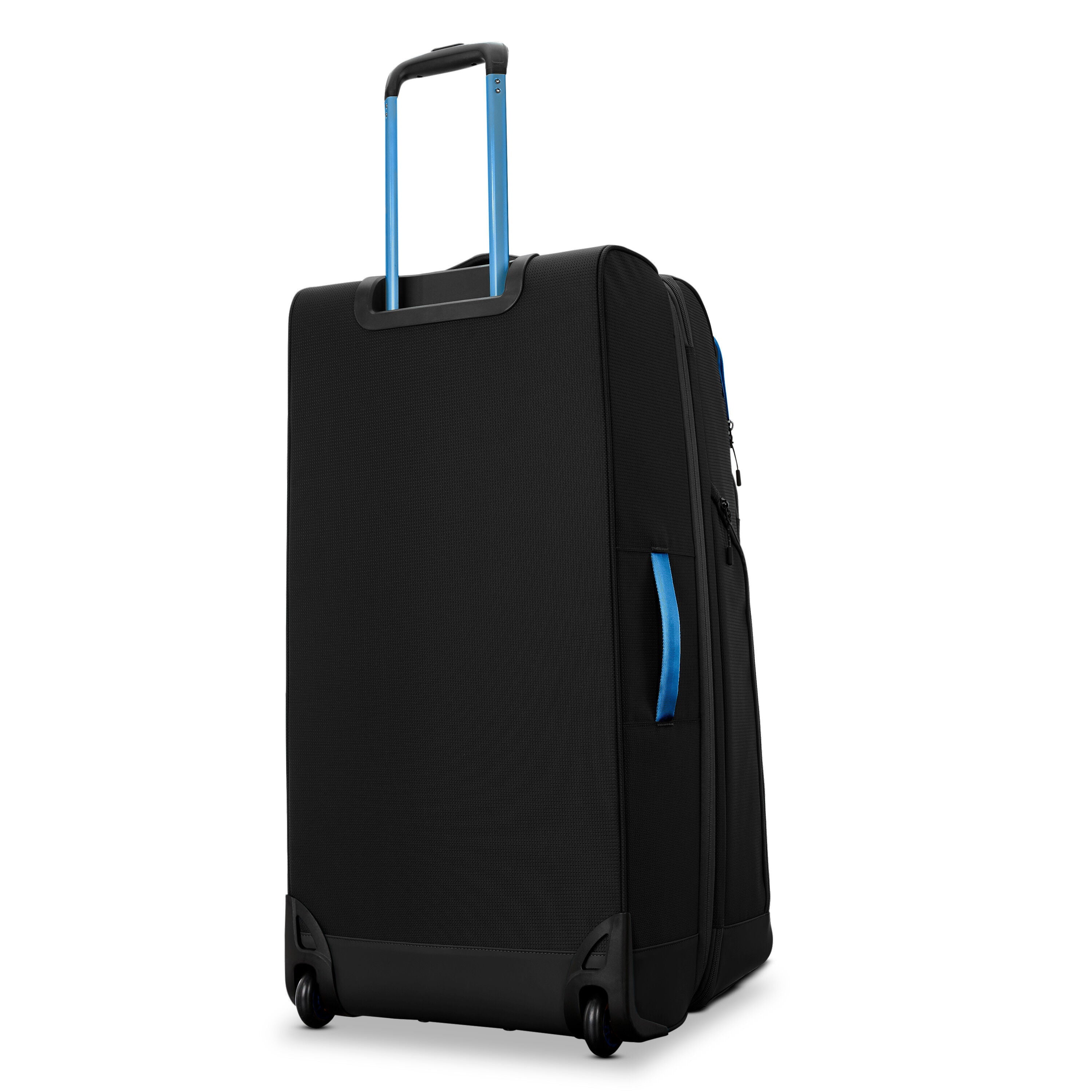 High Sierra Hi-Life Large Wheeled Duffel in Black Blue — back view