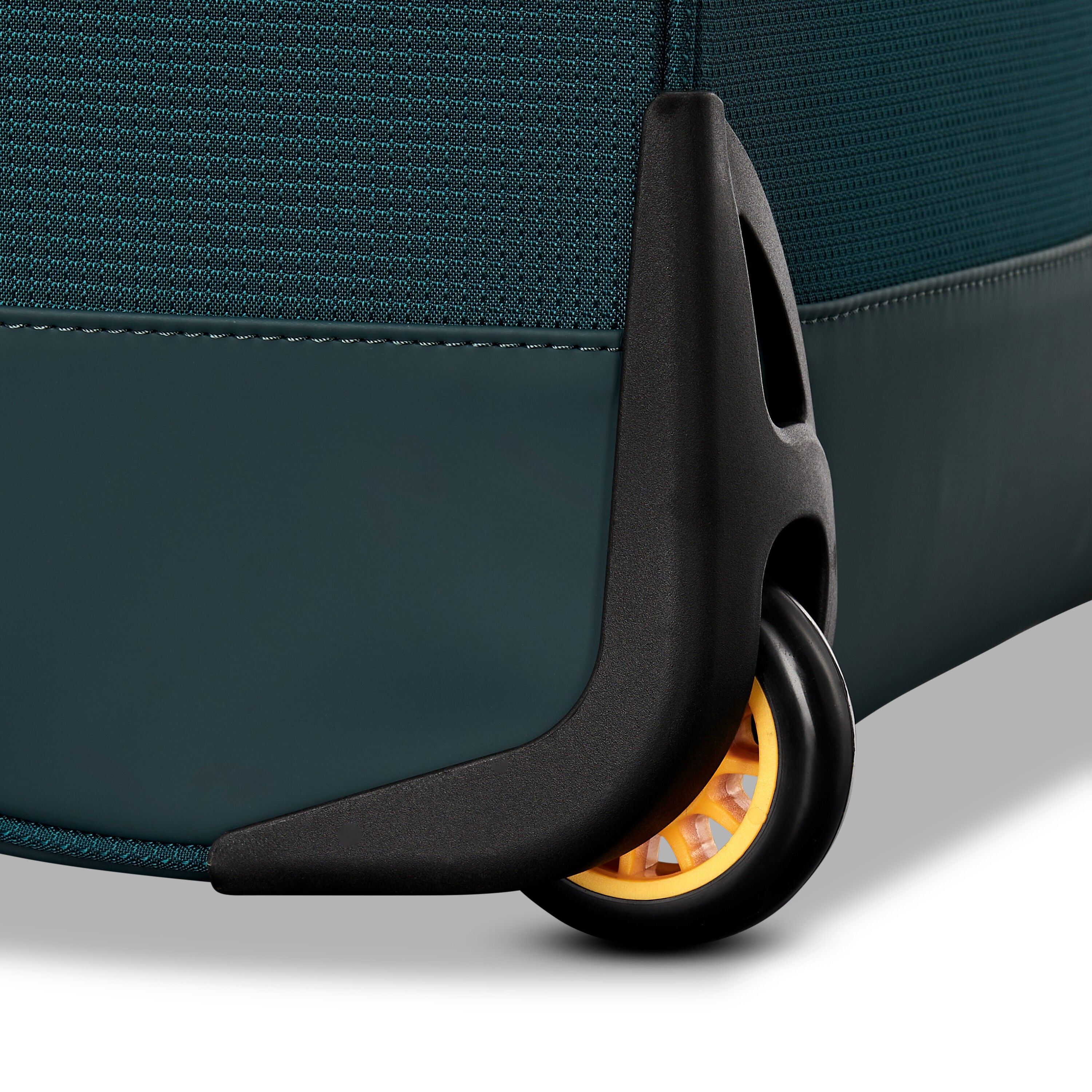 High Sierra Hi-Life Large Wheeled Duffel in Green Yellow — angle view 4