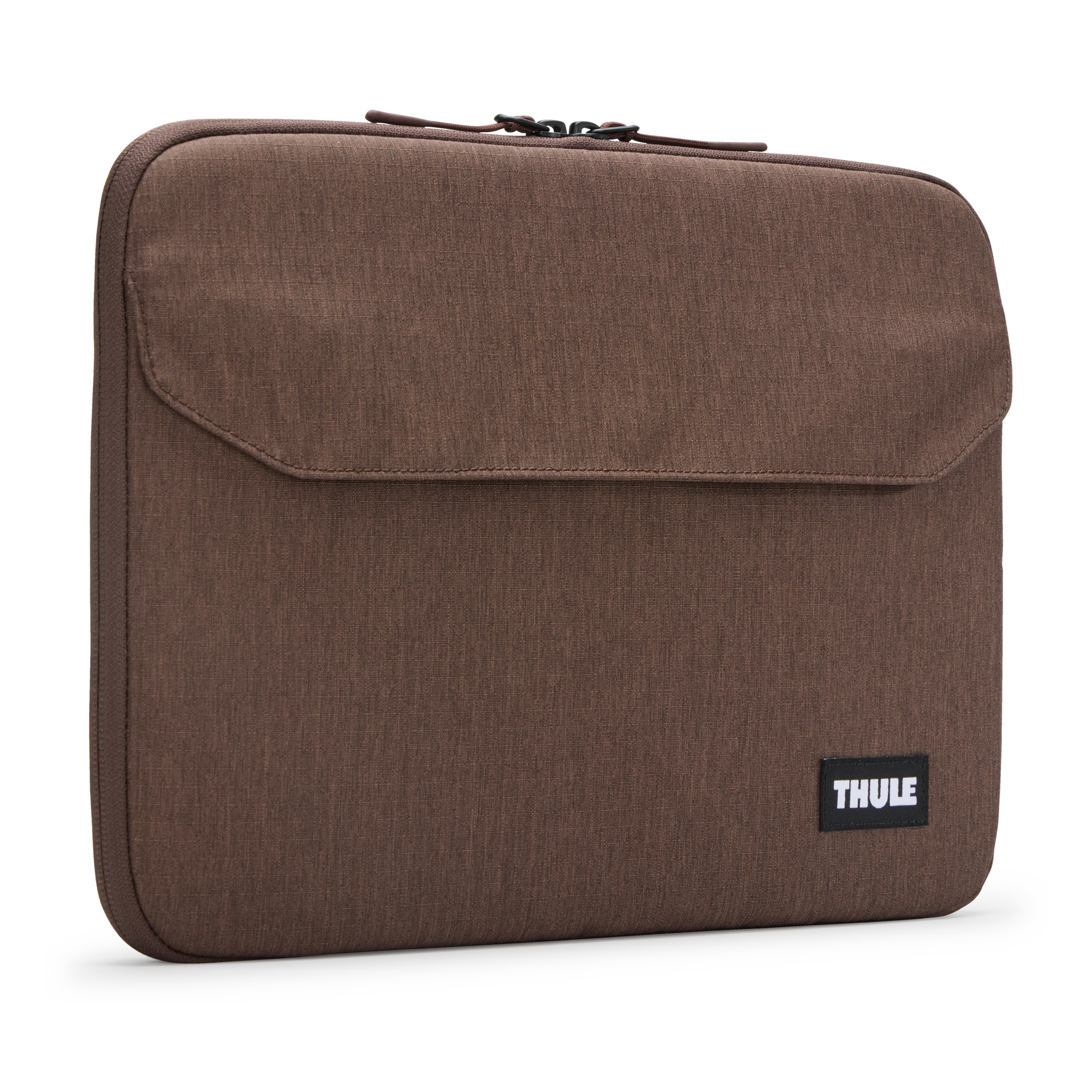 Thule Lithos Sleeve MacBook Air 13" in Nuanced Brown — front view # color_Nuanced Brown