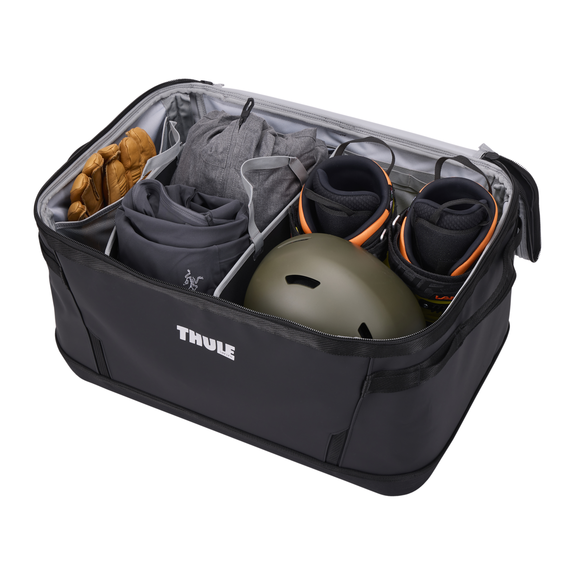 Thule Chasm Gear Hauler 80L in Black — interior view # color_Black