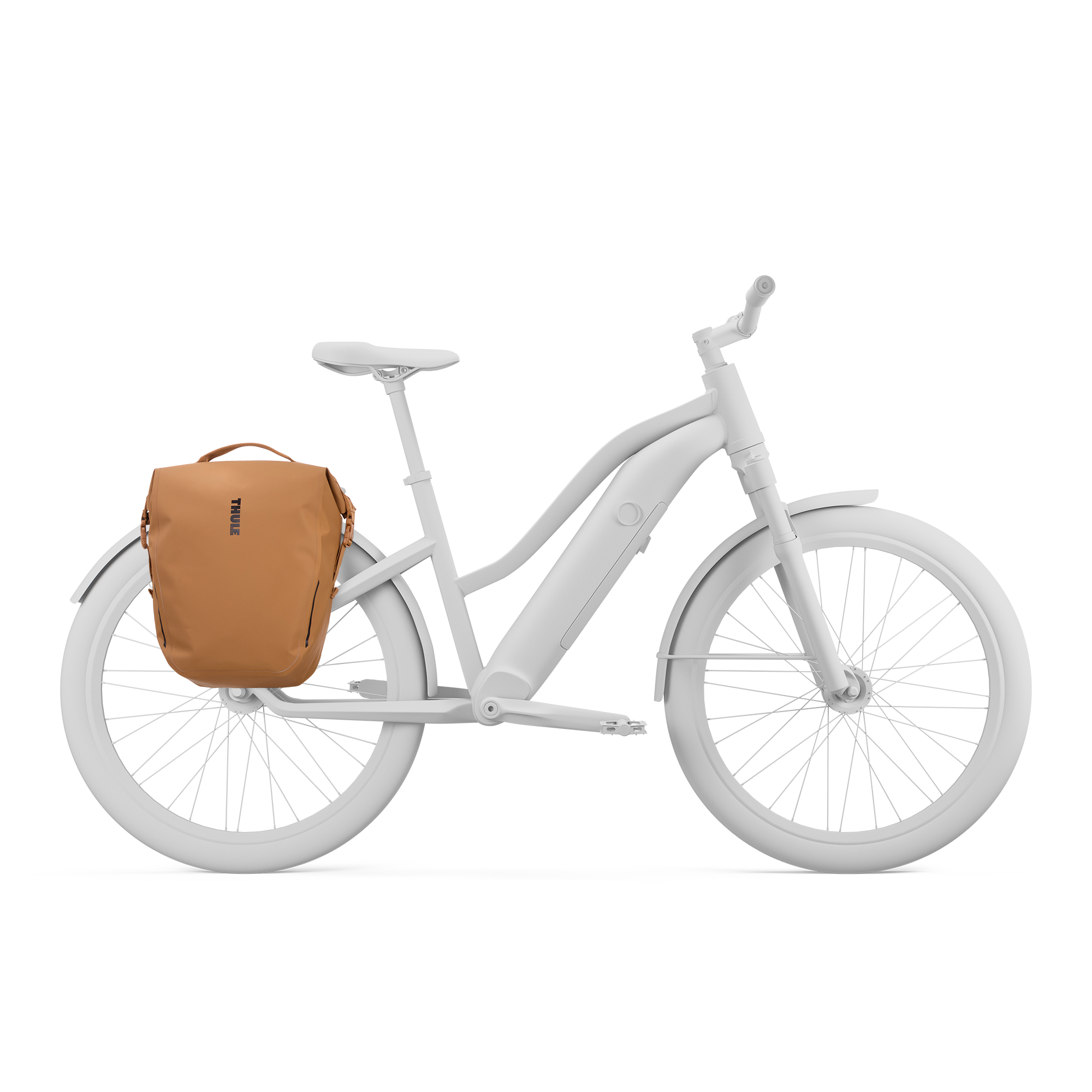 Thule Shield Pannier with InLock 22L in Dusted Orange — angle view 2 # color_Dusted Orange