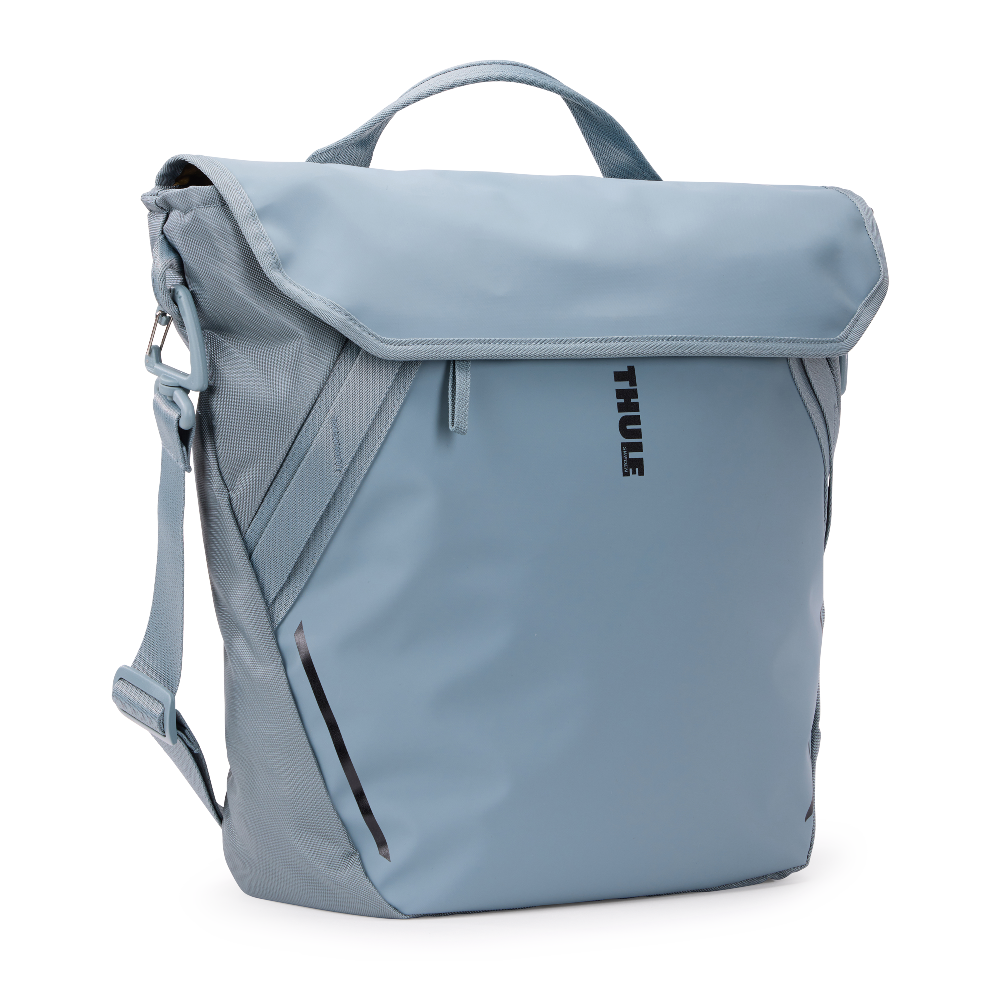 Thule Chasm Courier with InLock 22L in Mid Blue — front view # color_Mid Blue