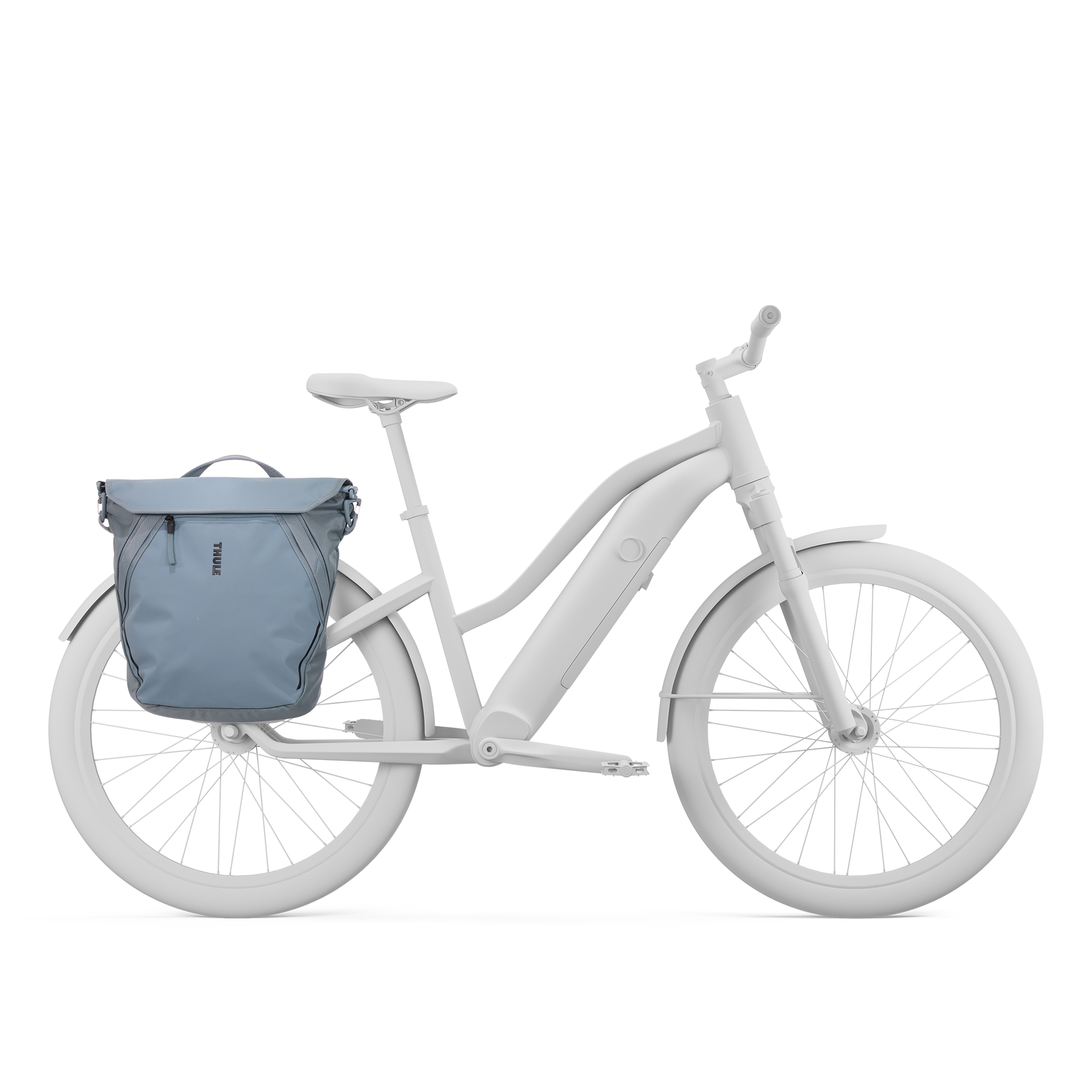 Thule Chasm Courier with InLock 22L in Mid Blue — angle view 2 # color_Mid Blue