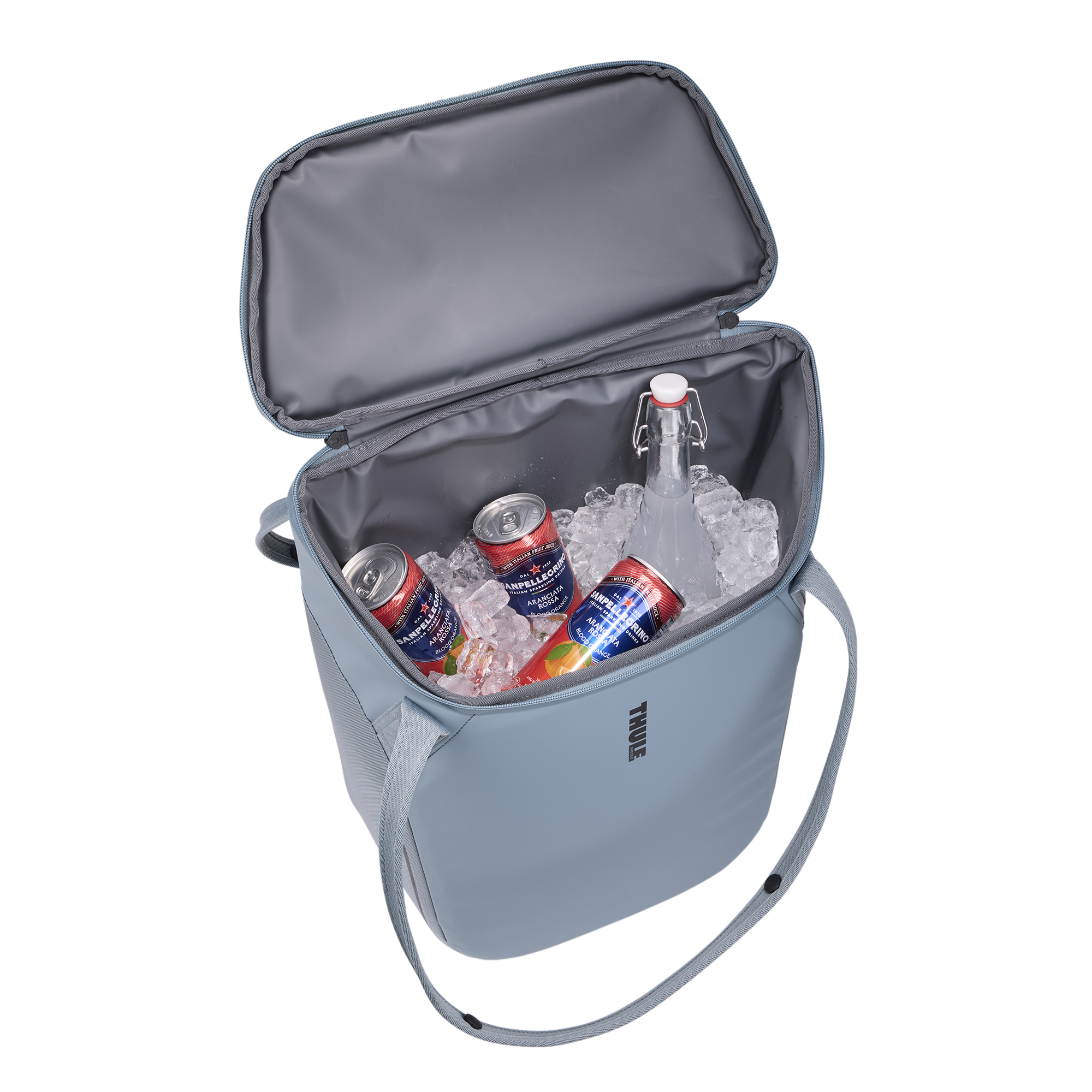 Thule Chasm Cooler with InLock 21L in Mid Blue — interior view # color_Mid Blue