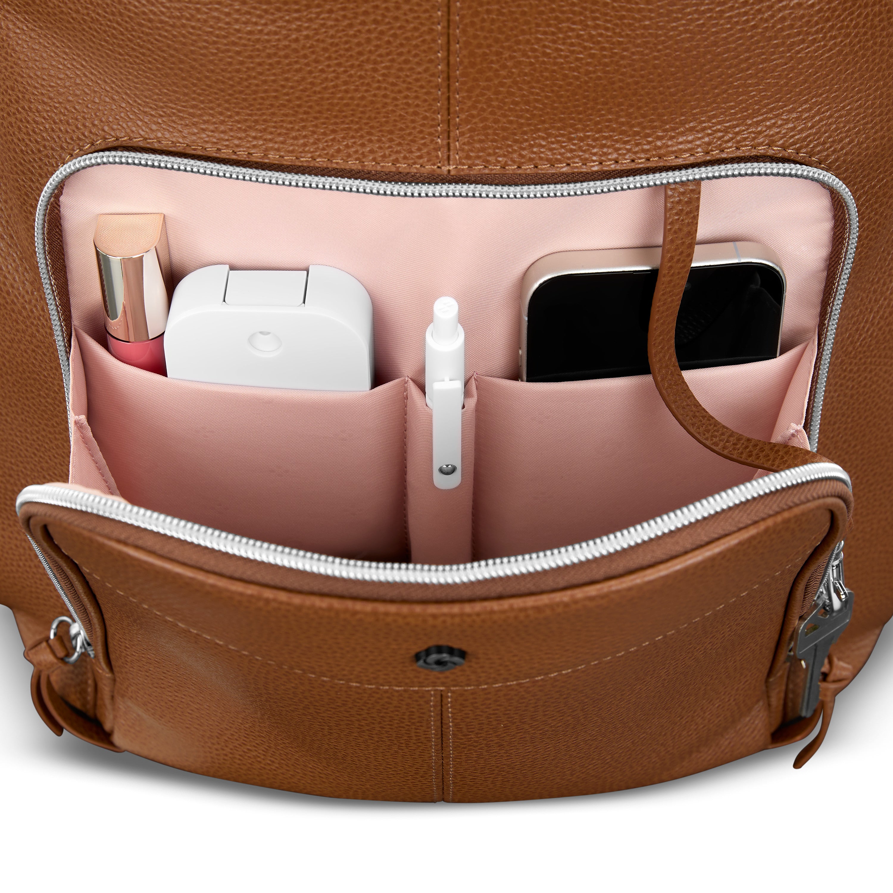 Samsonite Mobile Solution 2 Leather Deluxe Backpack - Cognac
