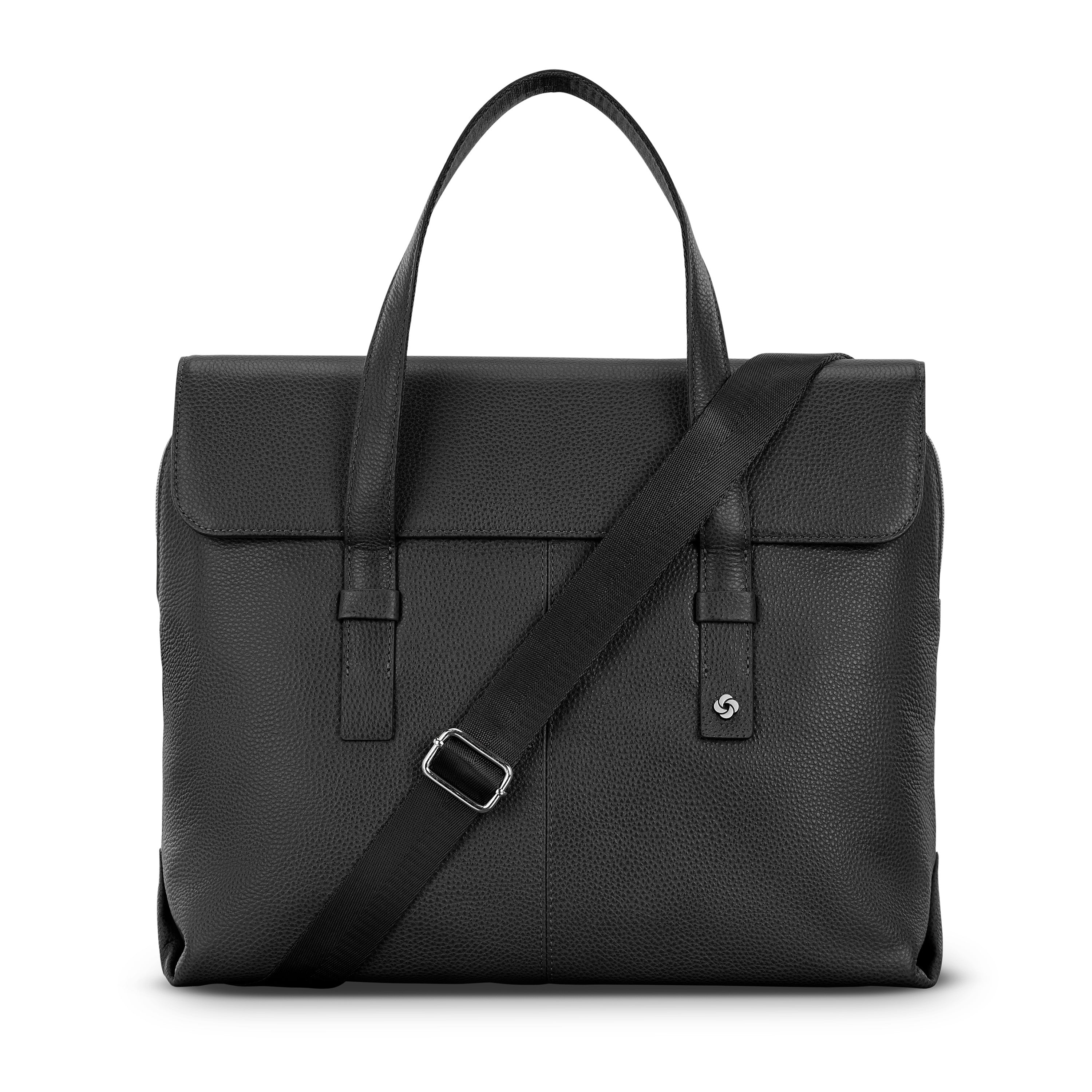 Samsonite Mobile Solution 2 Leather Convertible Brief - BLACK