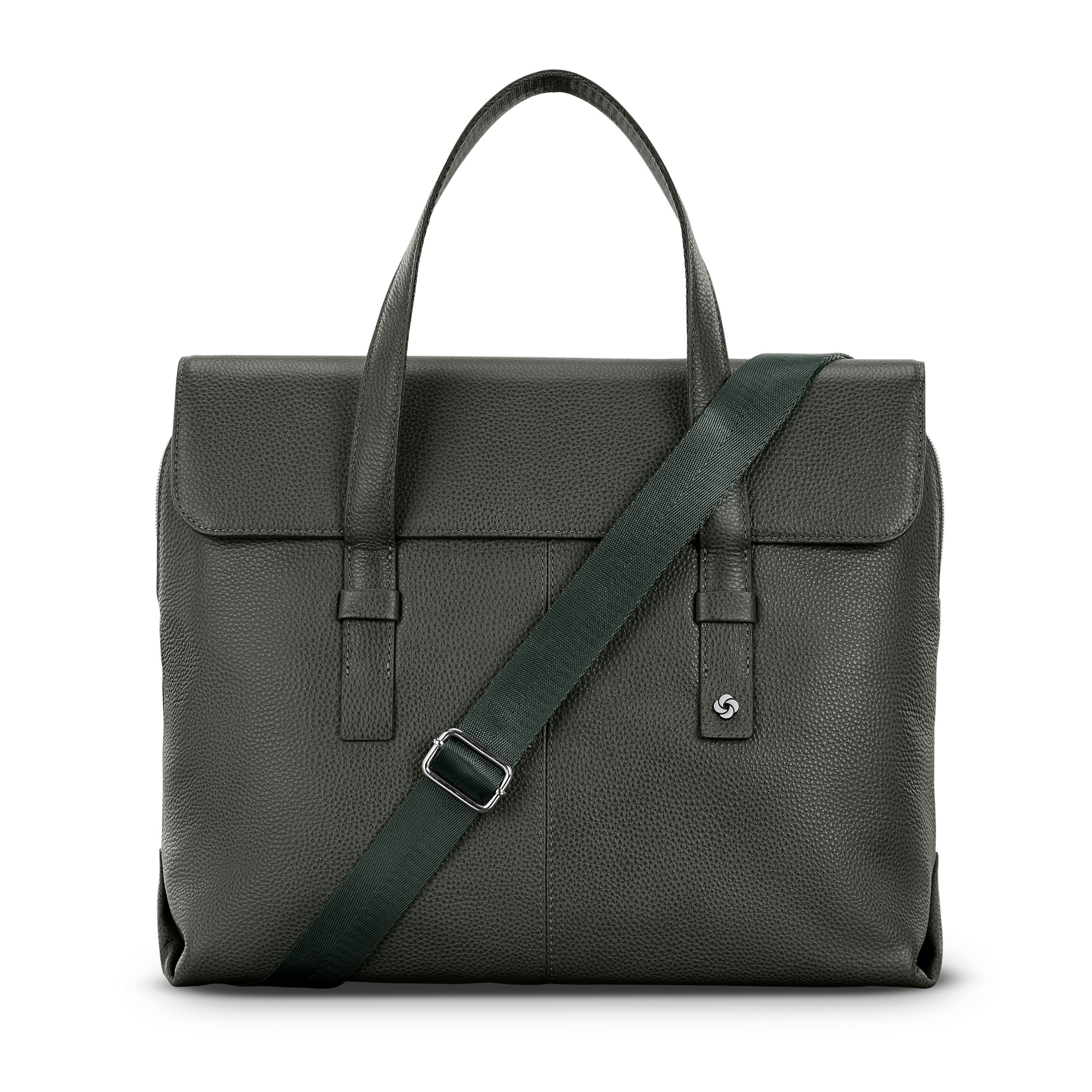 Samsonite Mobile Solution 2 Leather Convertible Brief - OLIVE