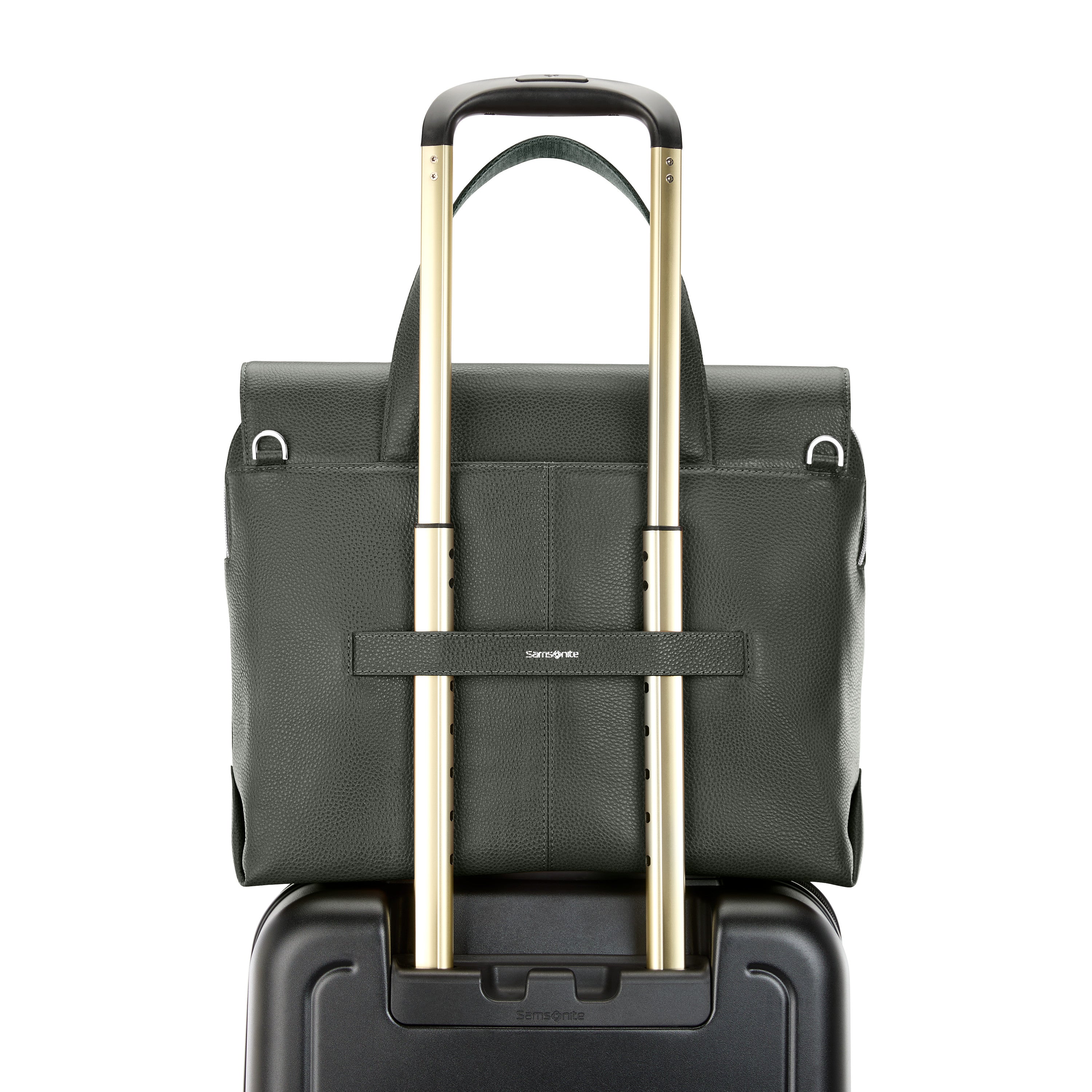 Samsonite Mobile Solution 2 Leather Convertible Brief - OLIVE