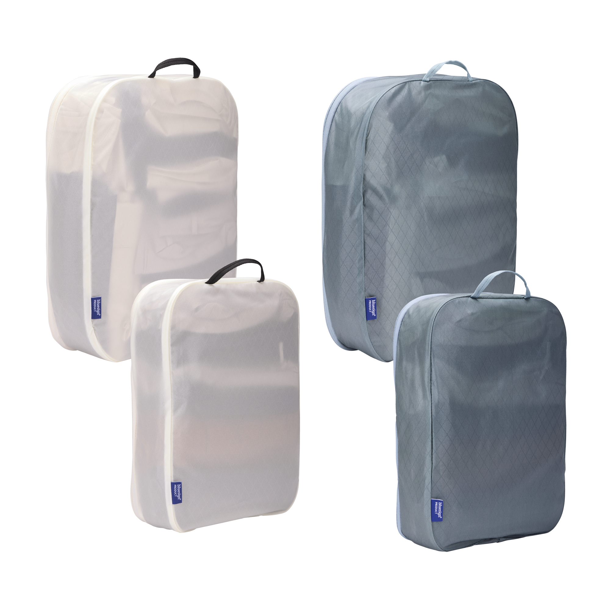 Thule Packing Cube Family Set in Pond Gray/White — angle view 2 # color_Pond Gray/White
