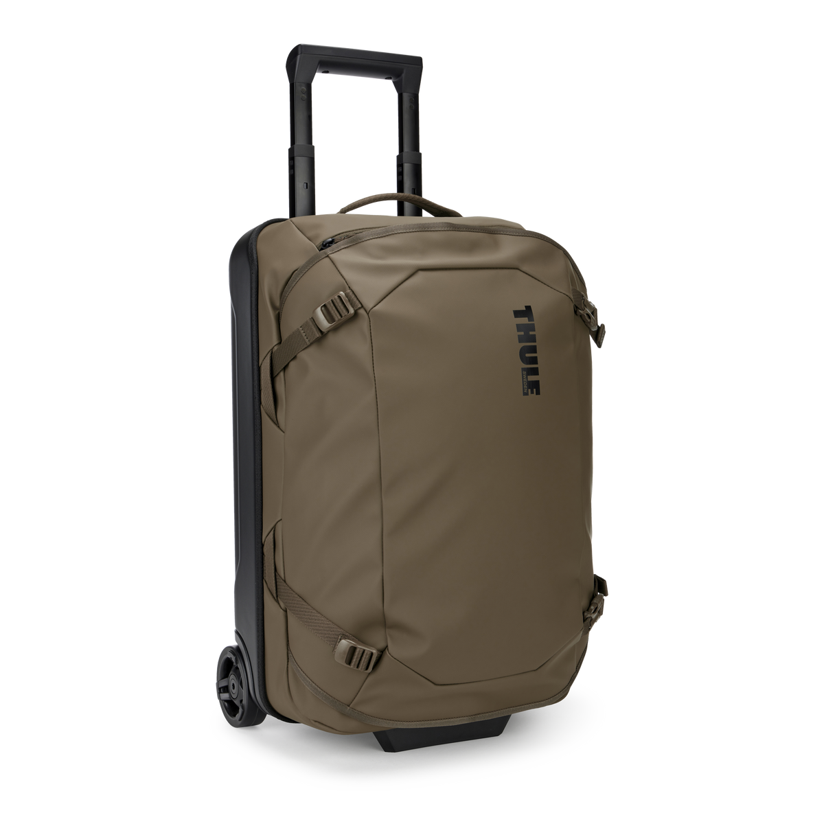 Thule Chasm Carry-On Wheeled Duffel Bag 40L in Deep Khaki — front view # color_Deep Khaki
