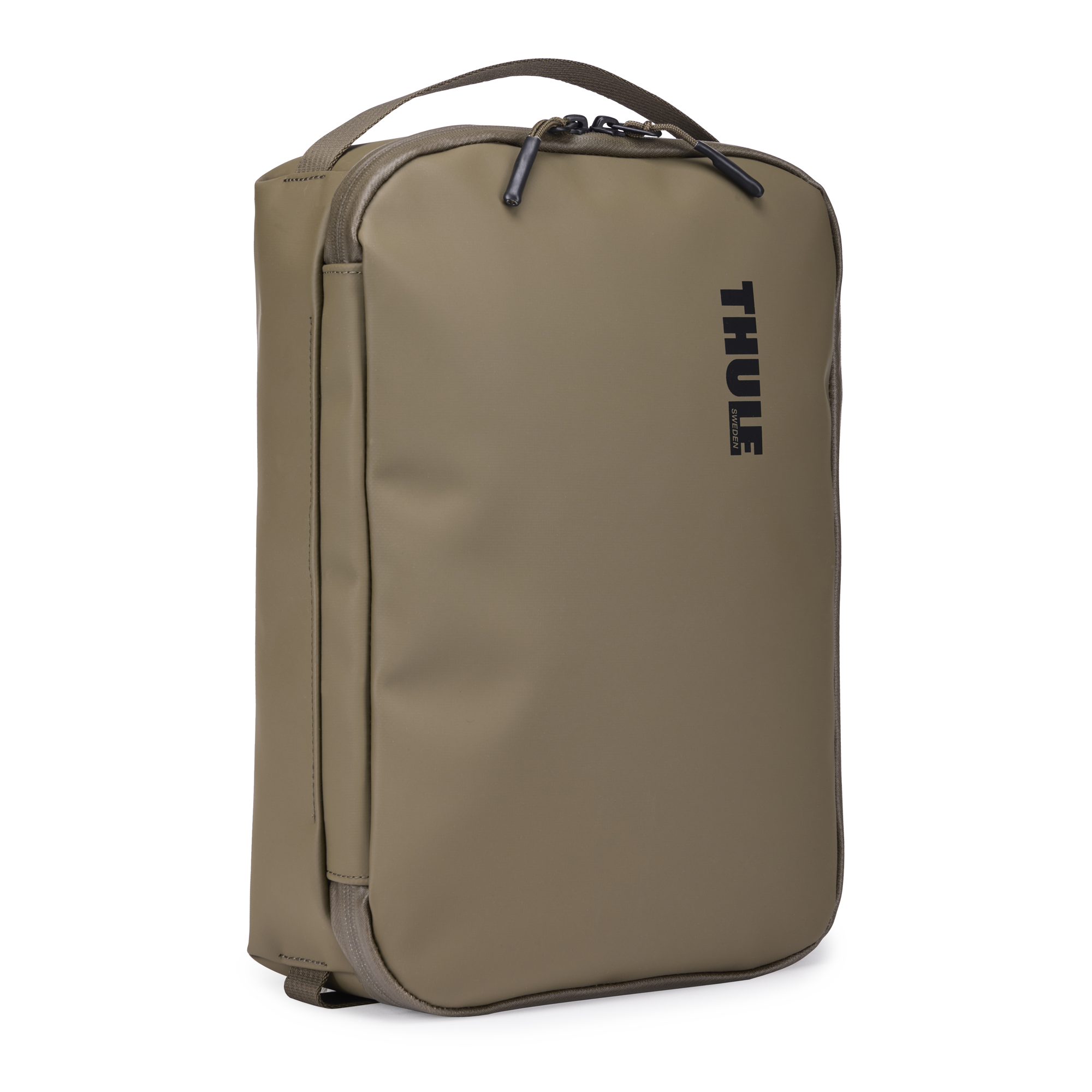 Thule Chasm Medium Gear Cube in Deep Khaki — front view # color_Deep Khaki