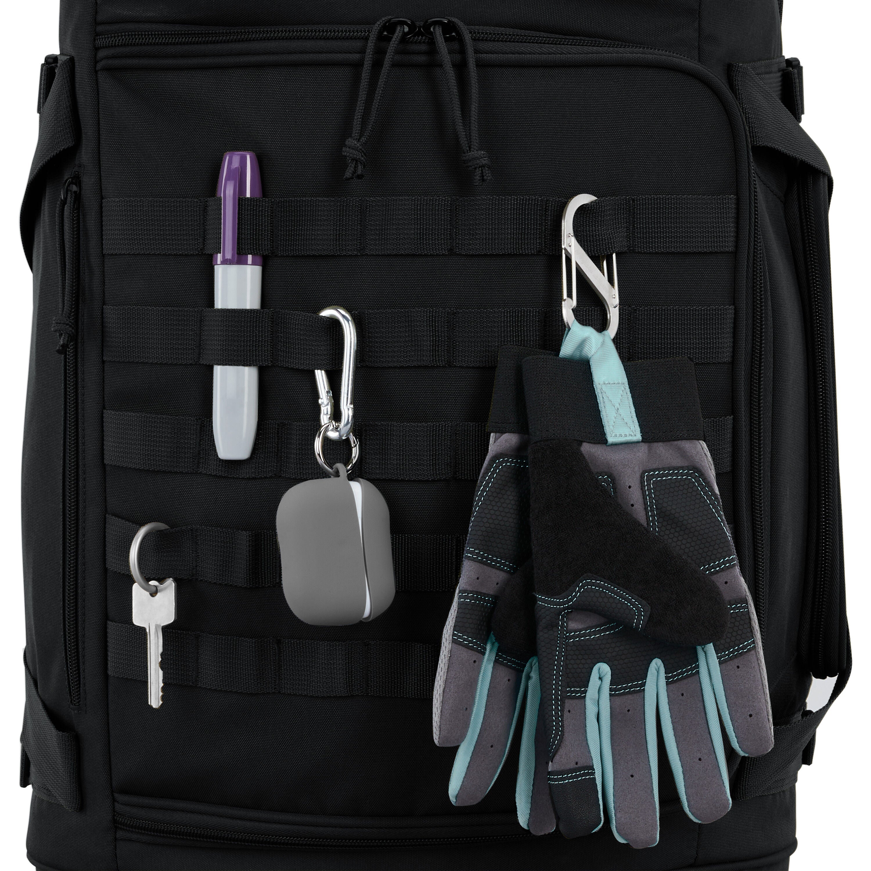 High Sierra Pathsetter Large Wheeled Duffel in Black — angle view 4
