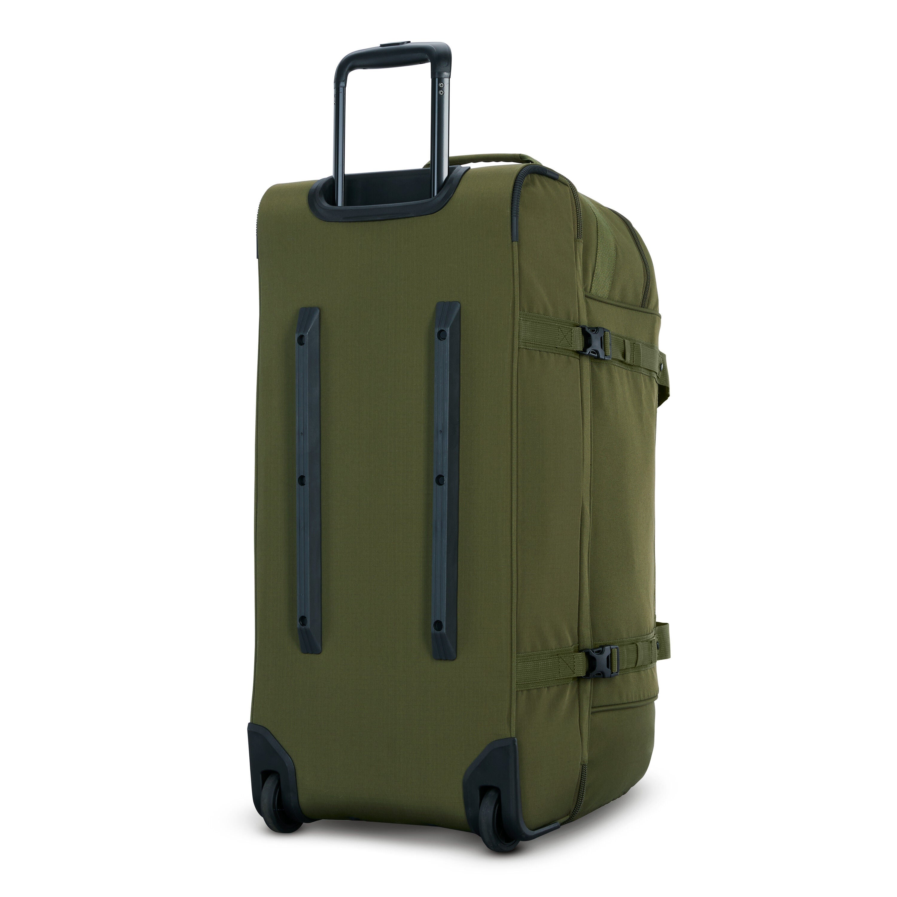 High Sierra Pathsetter Large Wheeled Duffel in Moss — back view