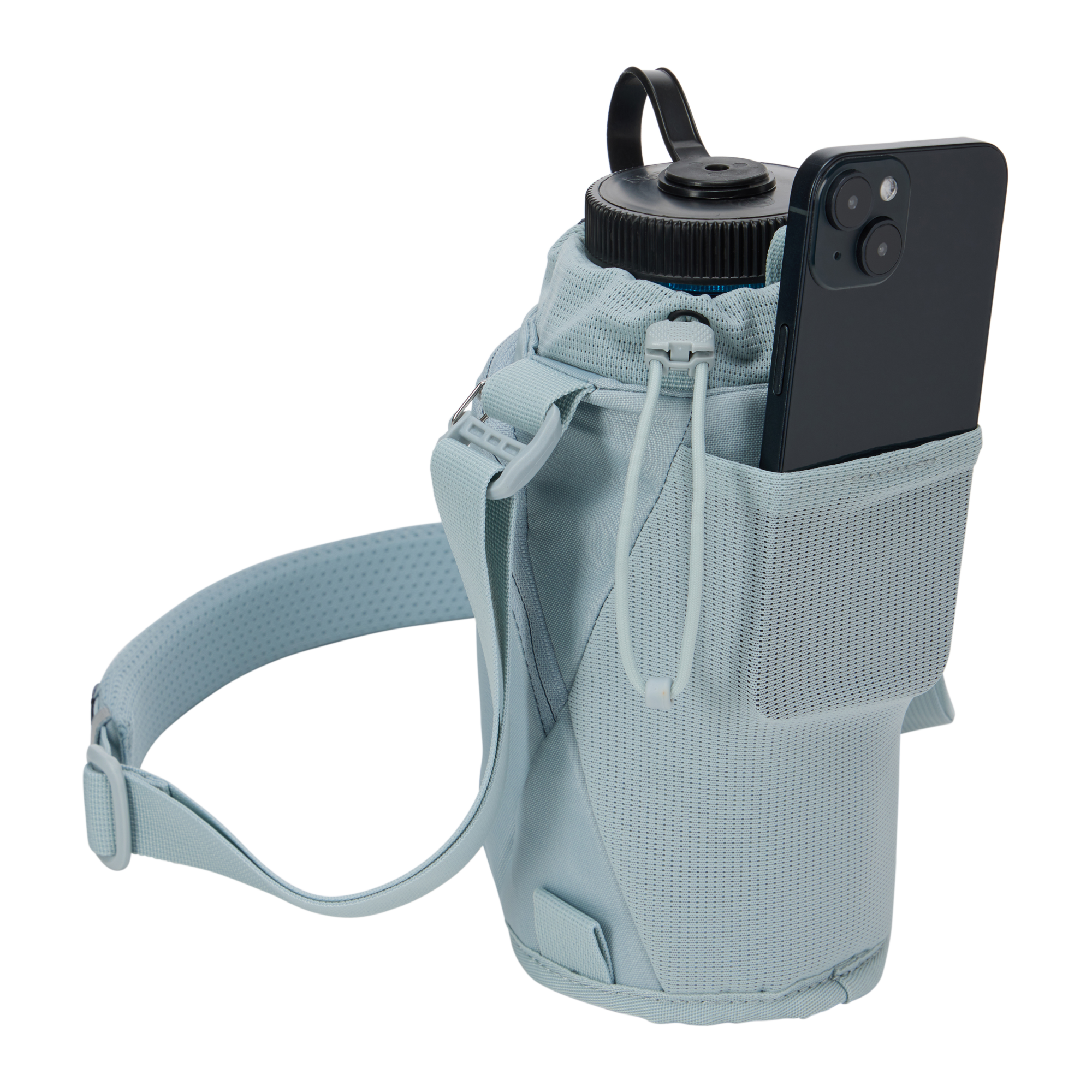 Thule EnRoute Water Bottle Holder in Soft Blue/Darkest Blue — angle view 2 # color_Soft Blue/Darkest Blue