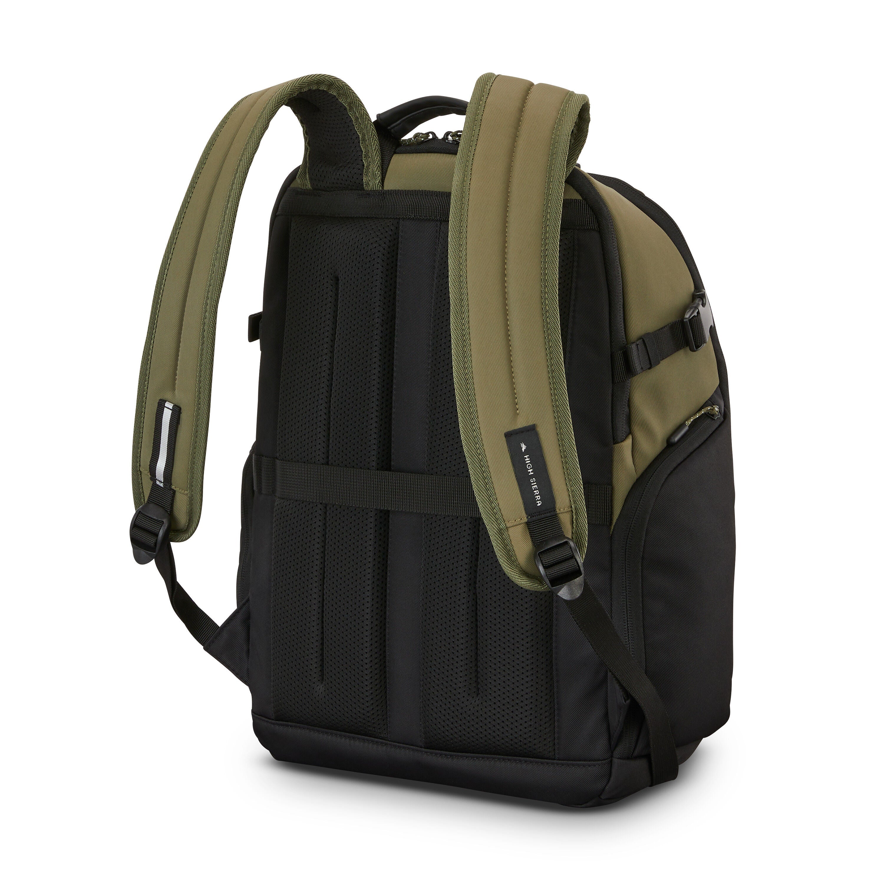 High Sierra 24/7 Pro Backpack in Olive Black — back view