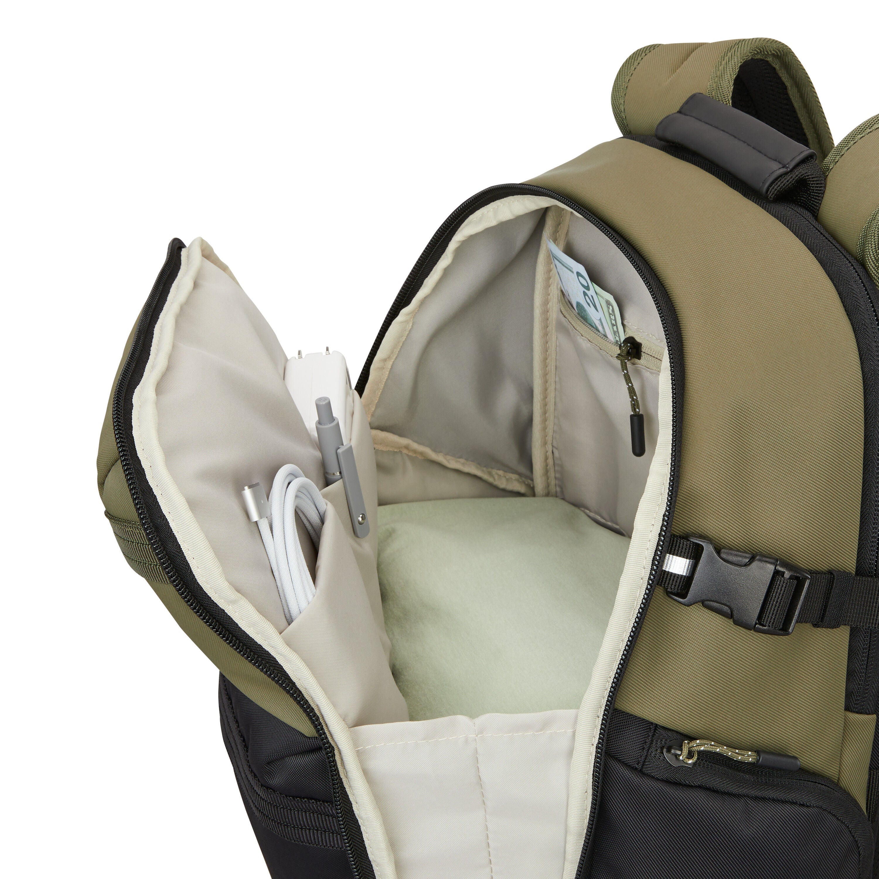 High Sierra 24/7 Pro Backpack in Olive Black — angle view 1