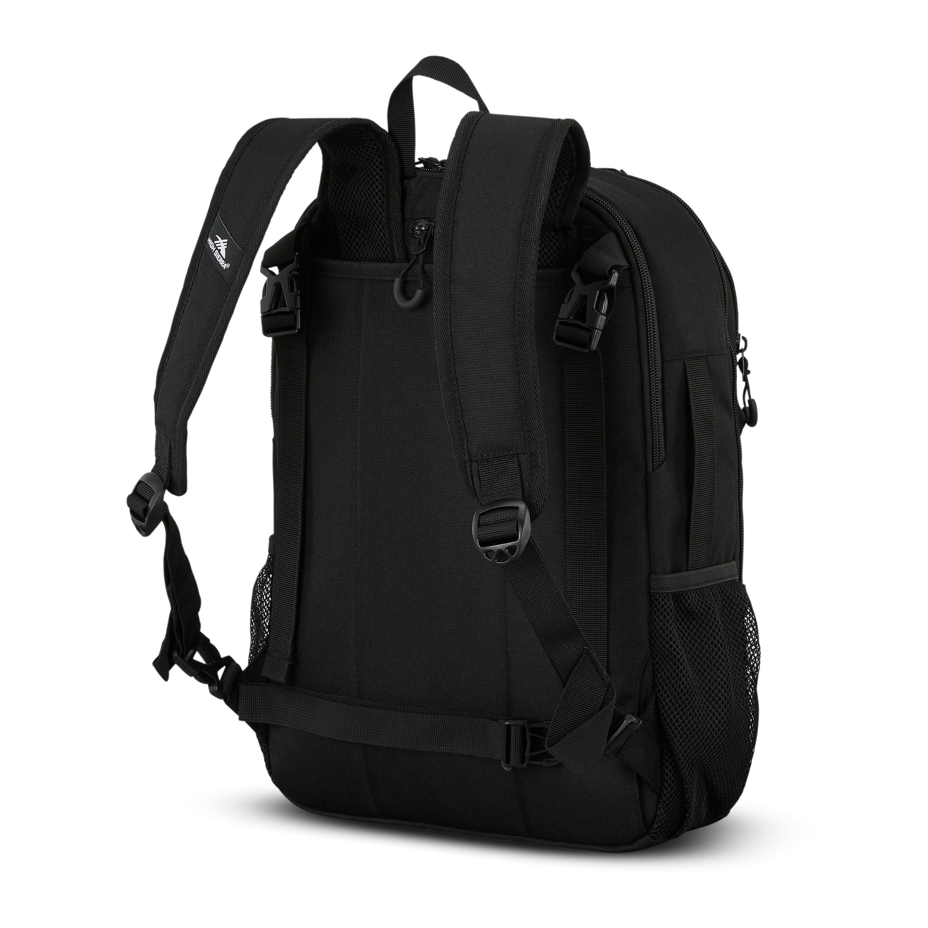 High Sierra Adaptive Backpack in Black — back view