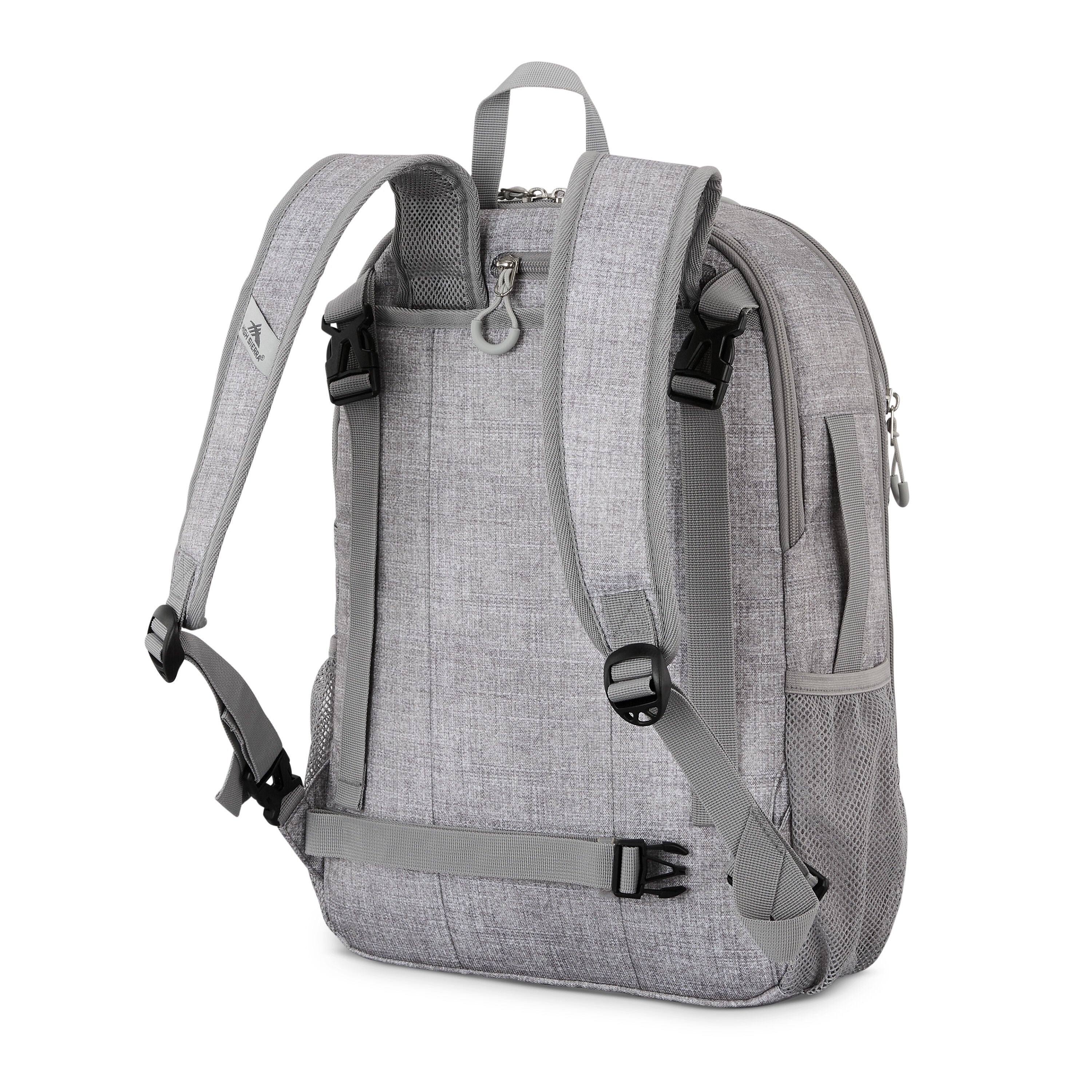 High Sierra Adaptive Backpack in Silver Heather — back view
