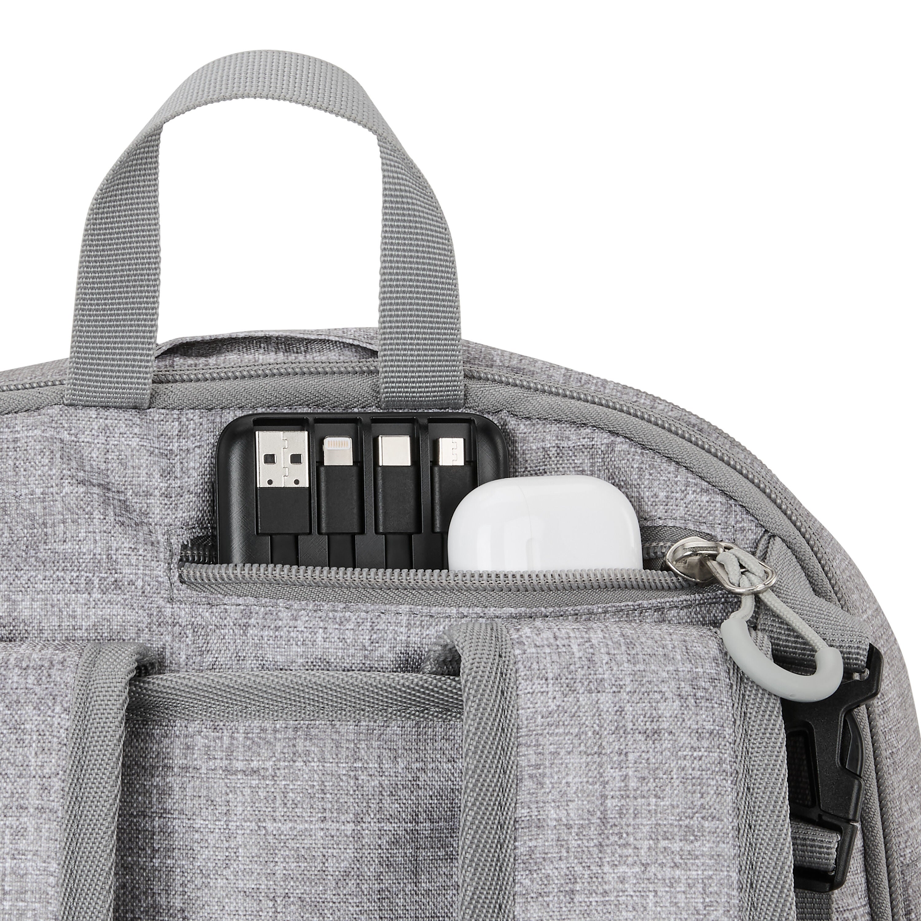 High Sierra Adaptive Backpack in Silver Heather — angle view 4