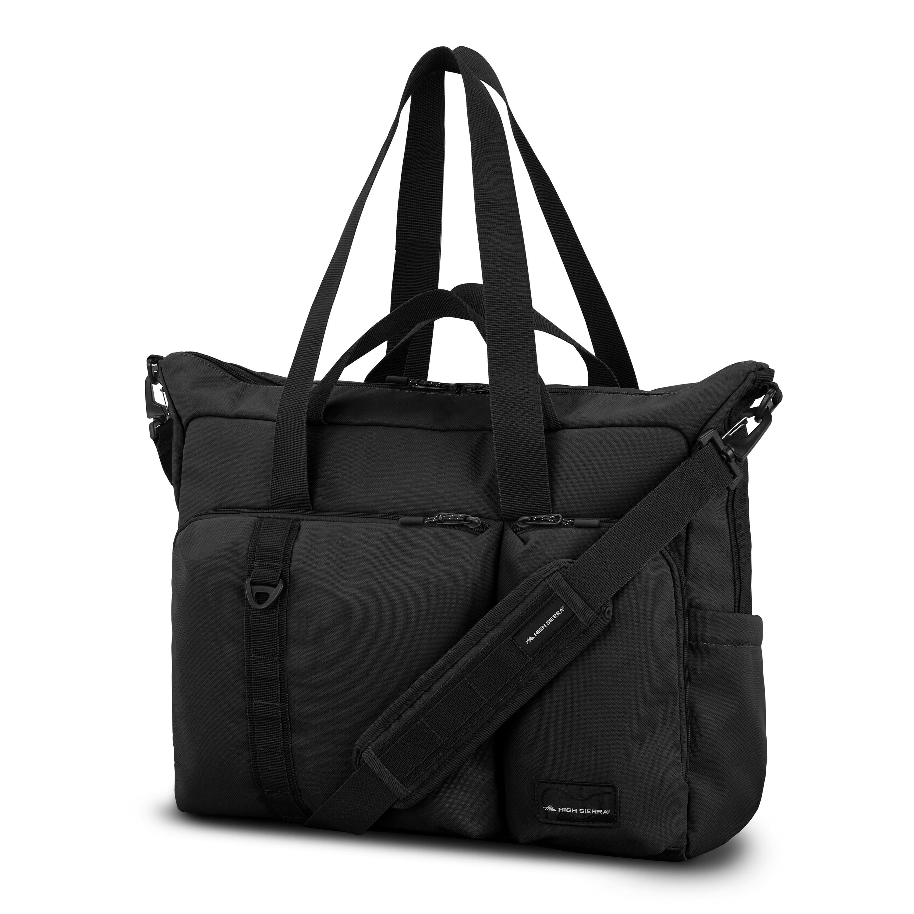 High Sierra Lineage Tote in Black — front view