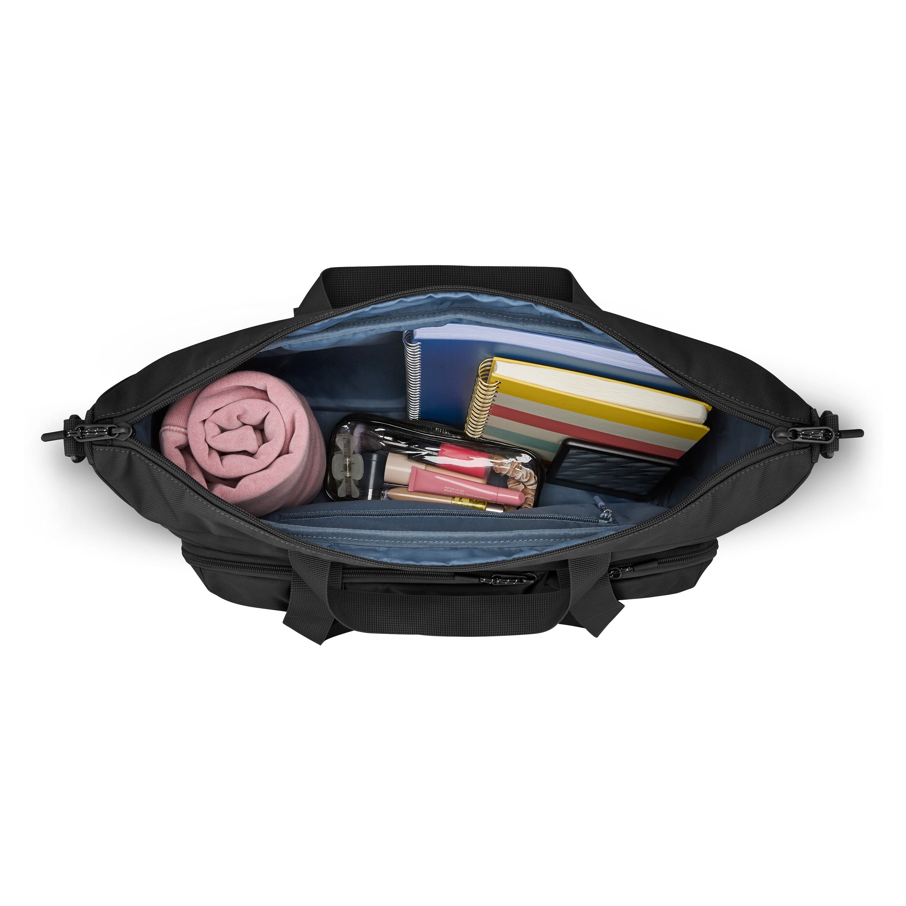 High Sierra Lineage Tote in Black — interior view