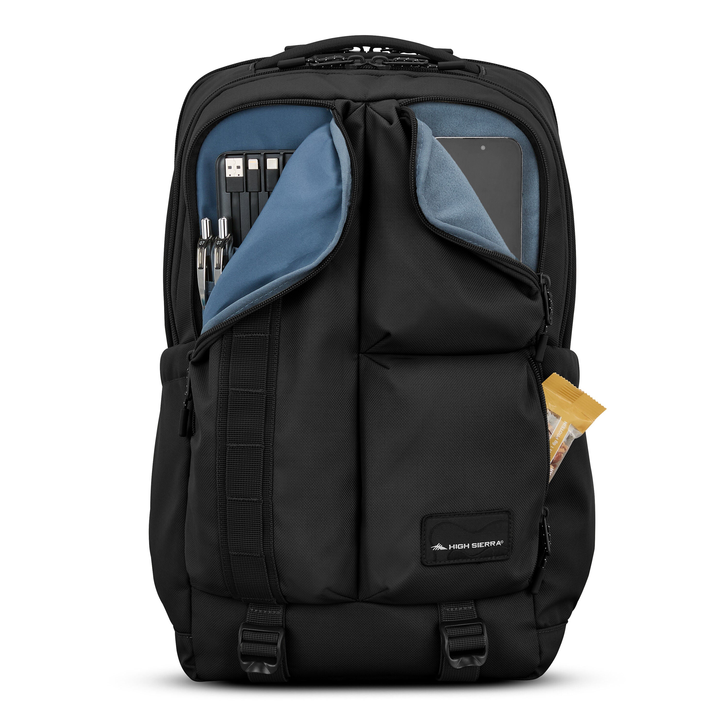 High Sierra Lineage Backpack in Black — angle view 1