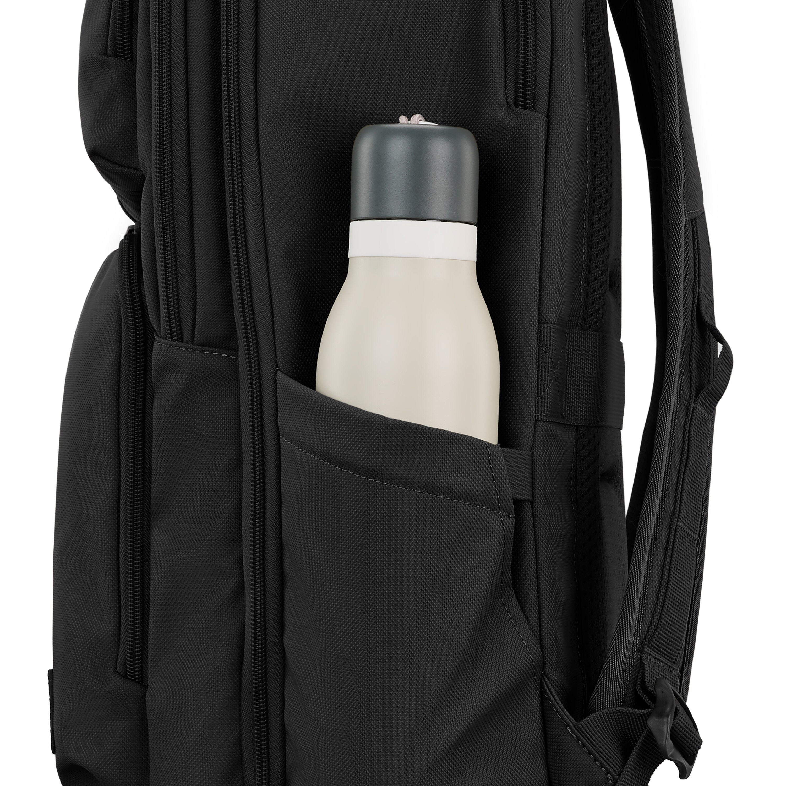 High Sierra Lineage Travel Backpack in Black — angle view 5