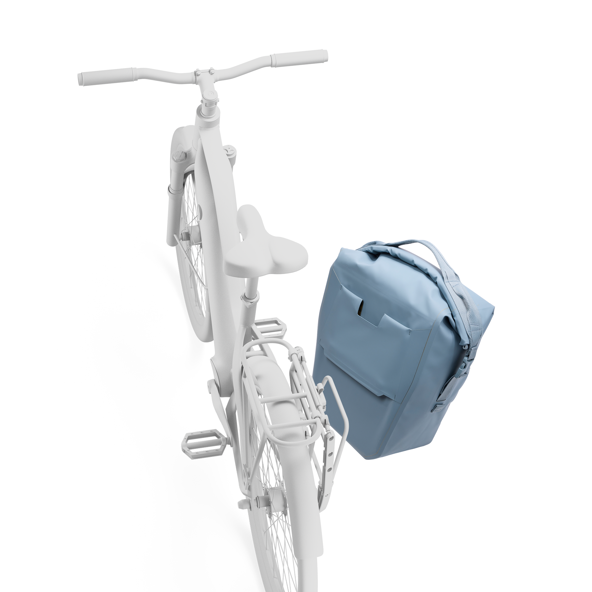 Thule Shield Pannier with InLock 22L in Mid Blue — angle view 3 # color_Mid Blue