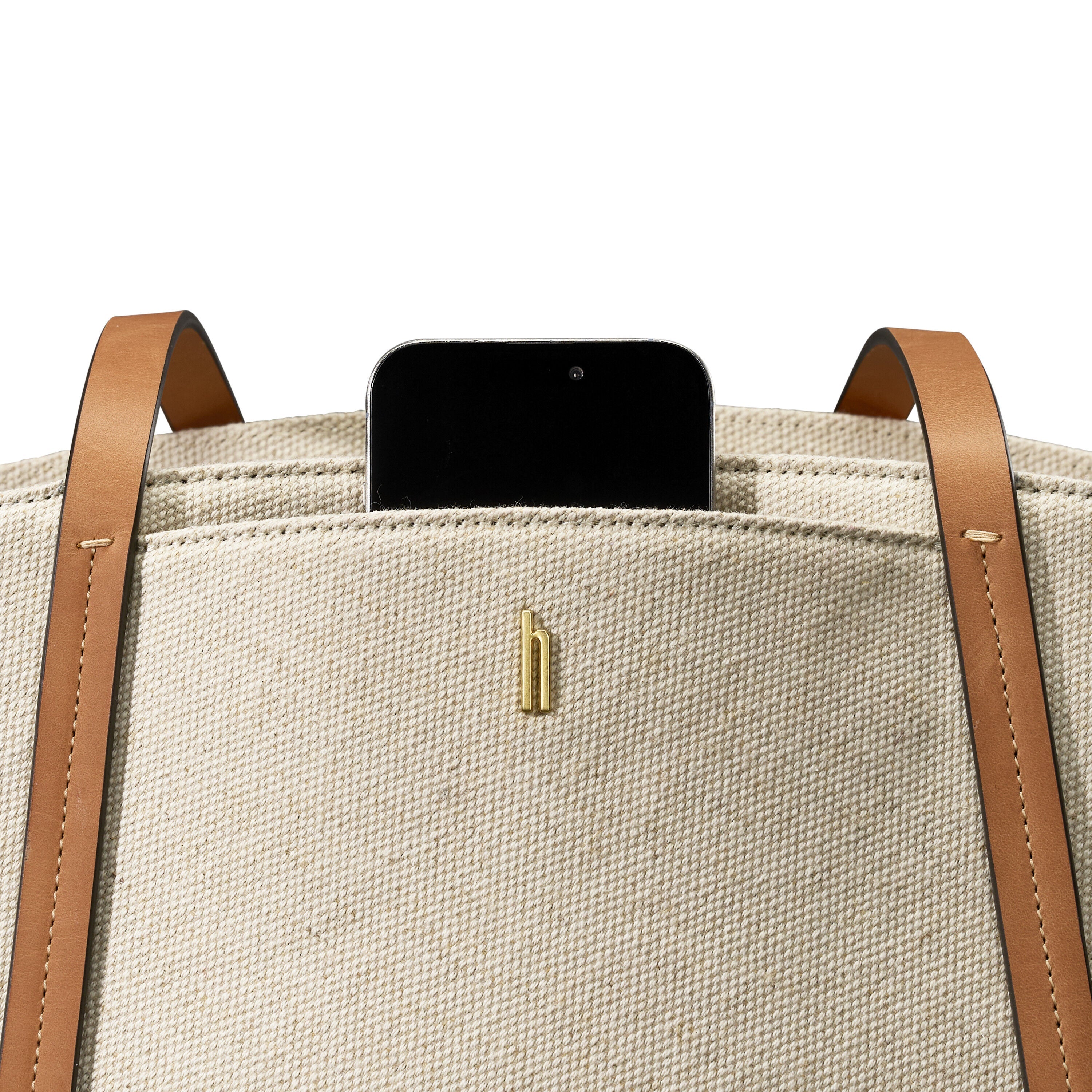 Hartmann Reserve Carryall Tote in Ecru — angle view 2