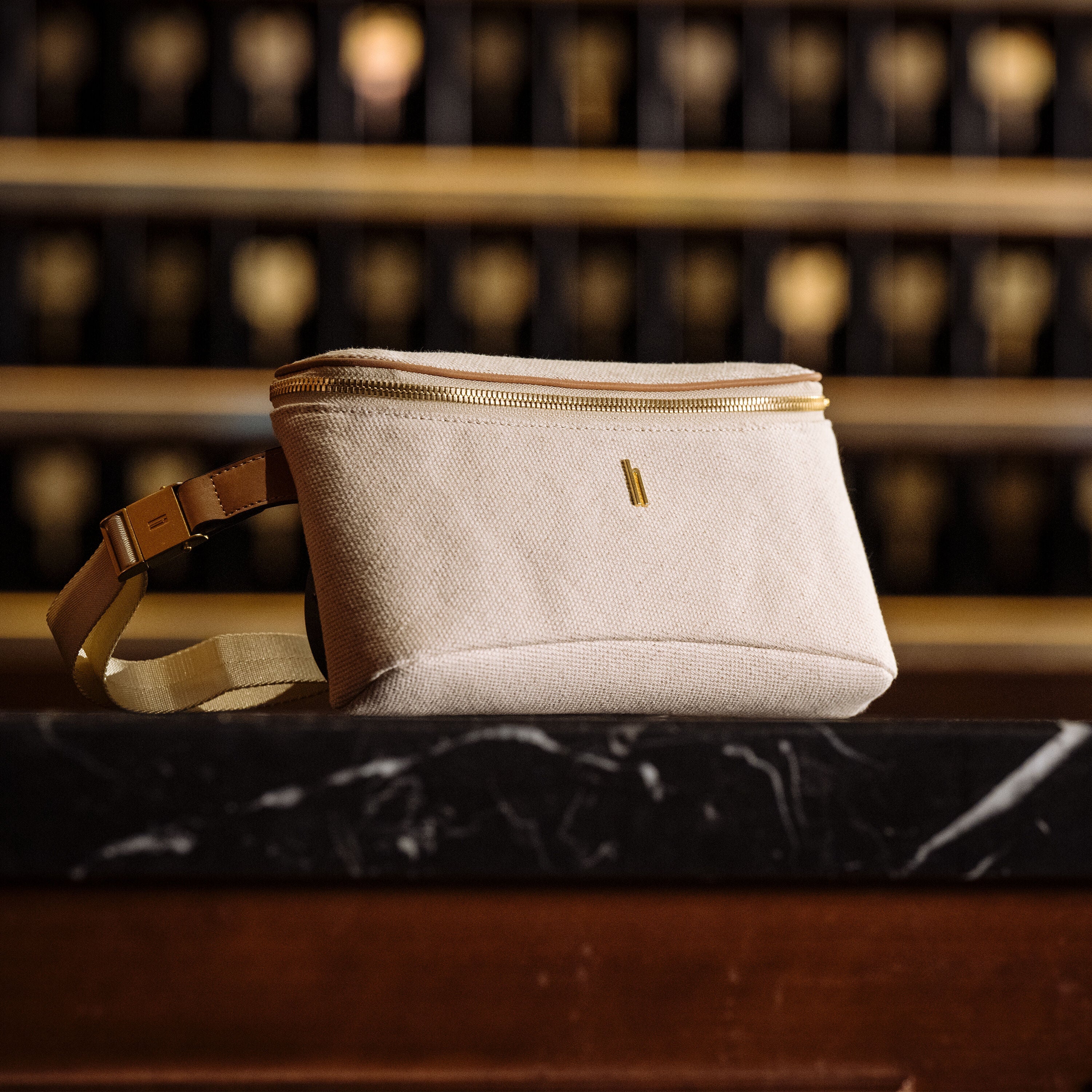 Hartmann Reserve Waist Bag in Ecru — angle view 4