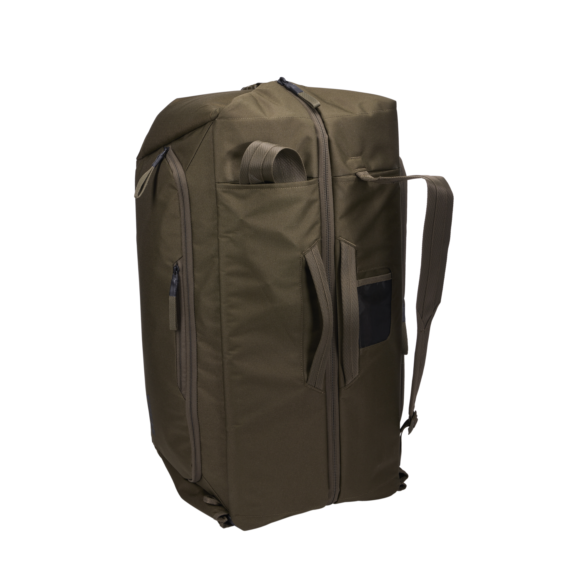 Thule Roundtrip MTB Duffel 70L in Deep Khaki — angle view 2 # color_Deep Khaki
