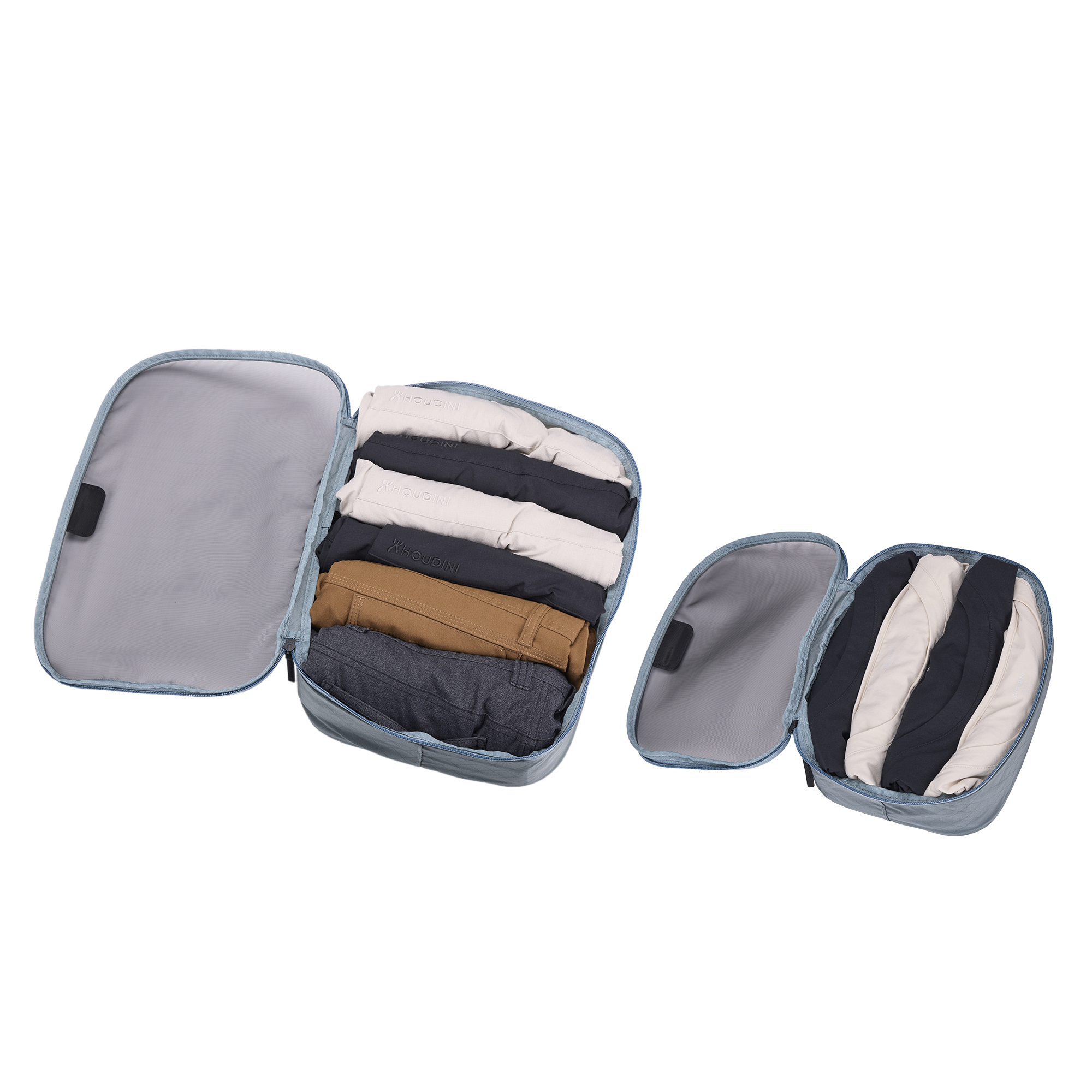 Thule Packing Cube Set in Pond Gray — interior view # color_Pond Gray