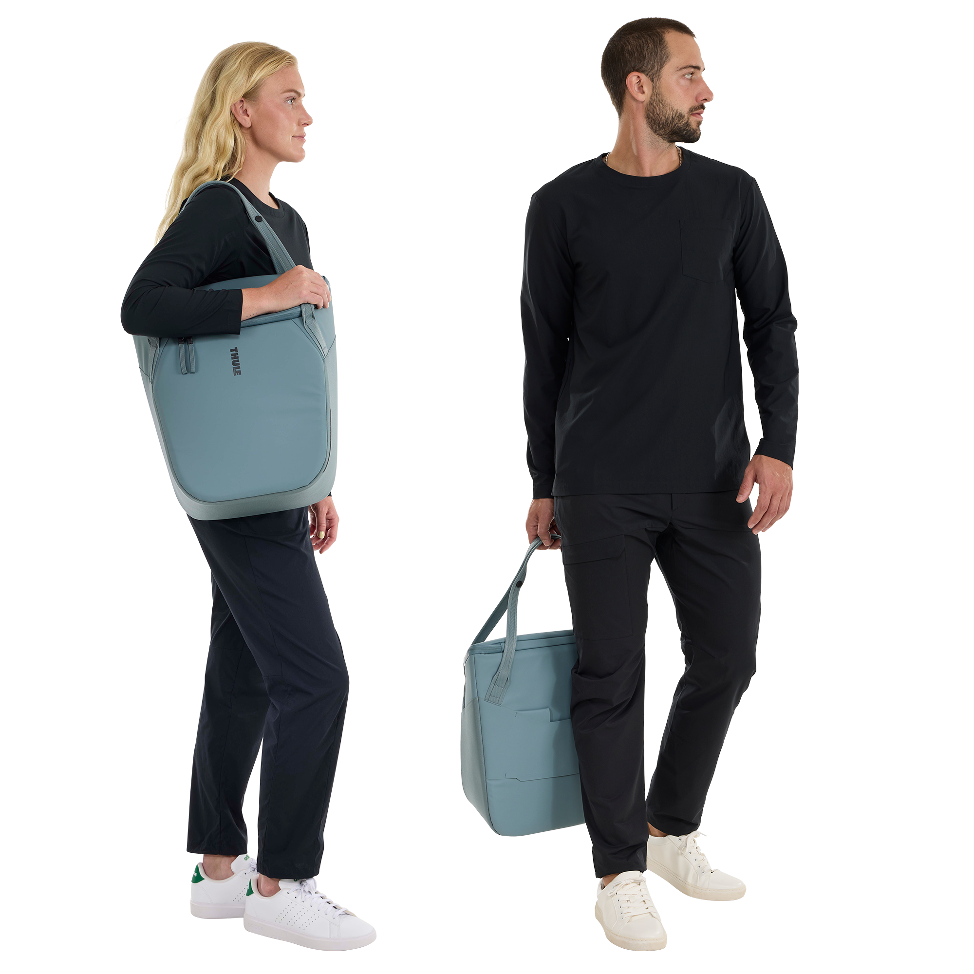 Thule Chasm Cooler with InLock 21L in Mid Blue — lifestyle # color_Mid Blue