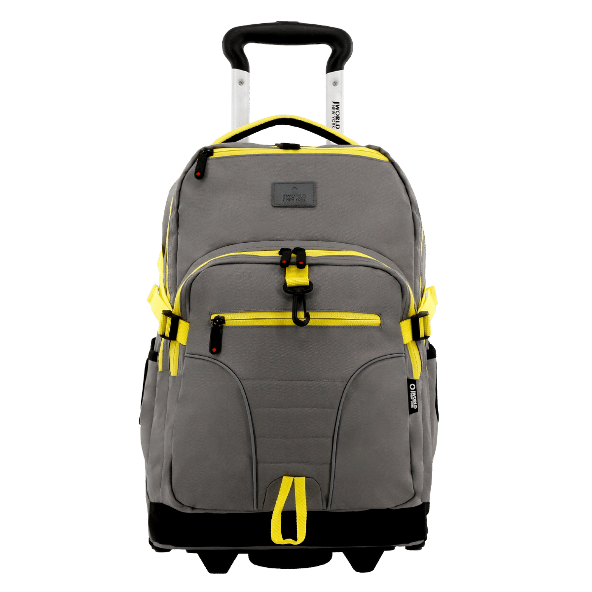 J World Lunar Multi-Purpose Laptop Rolling Backpack (19.5 Inch) in Grey — front view # color_Grey