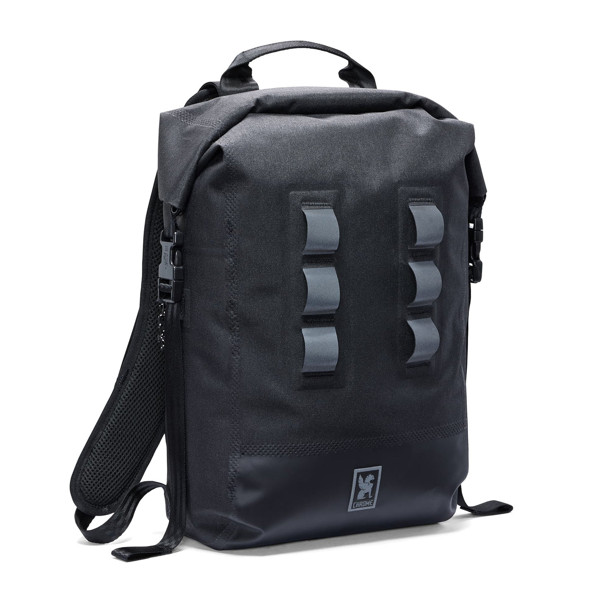 Chrome Industries Urban Ex Rolltop 20L Backpack in Black — front view # color_Black