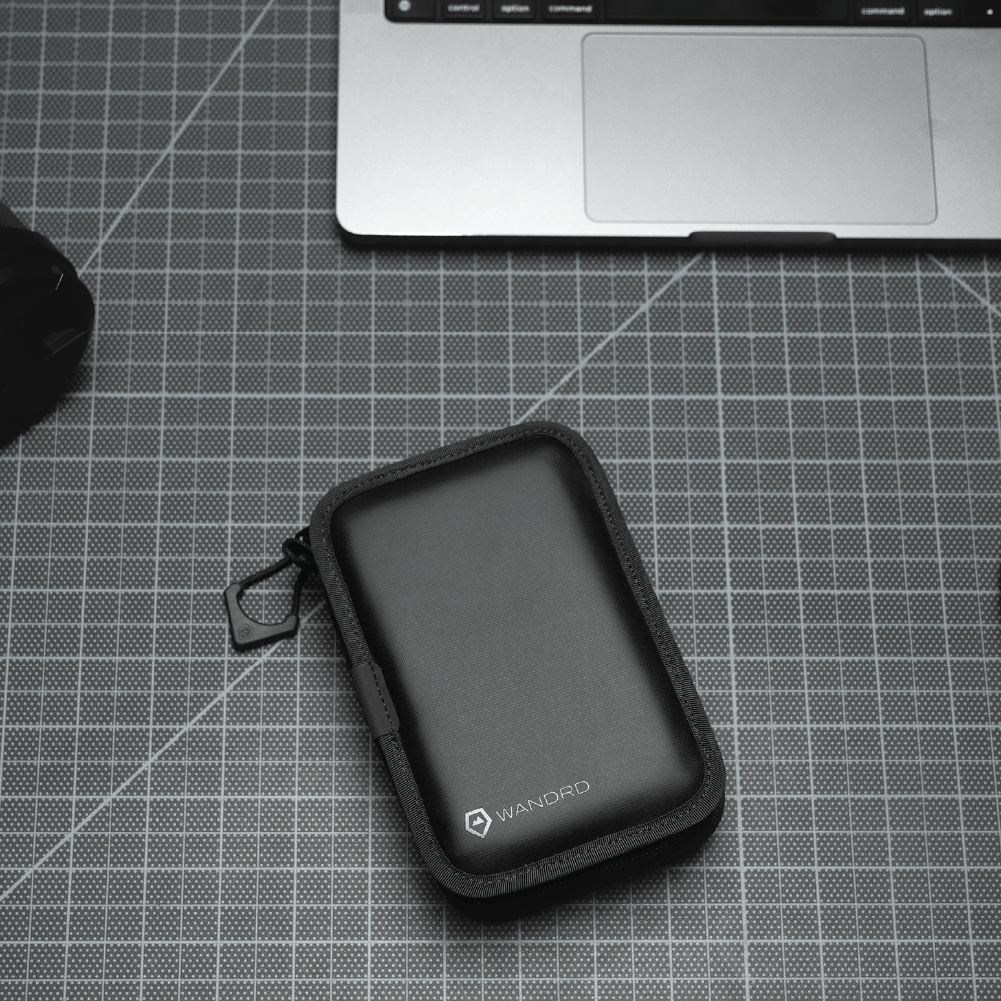 WANDRD Memory Card Case in Black — angle view 3