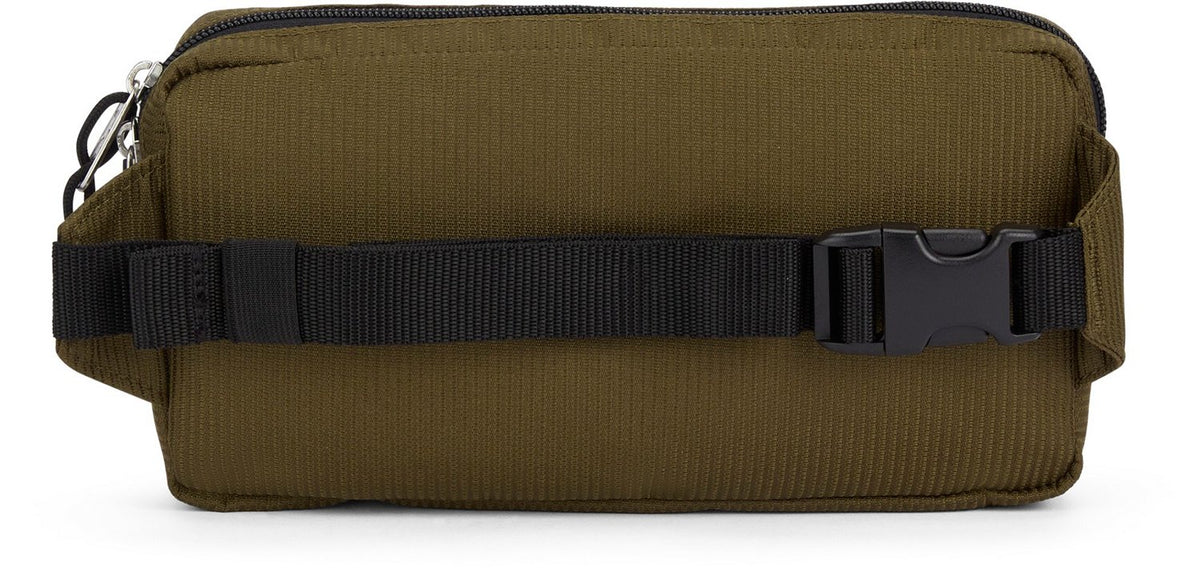 JanSport Waisted Fanny Pack in Cord Weave Army Green — back view