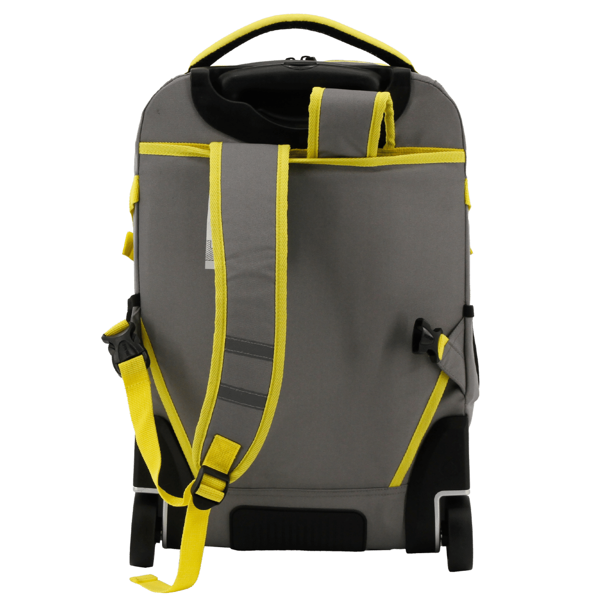 J World Lunar Multi-Purpose Laptop Rolling Backpack (19.5 Inch) in Grey — back view # color_Grey