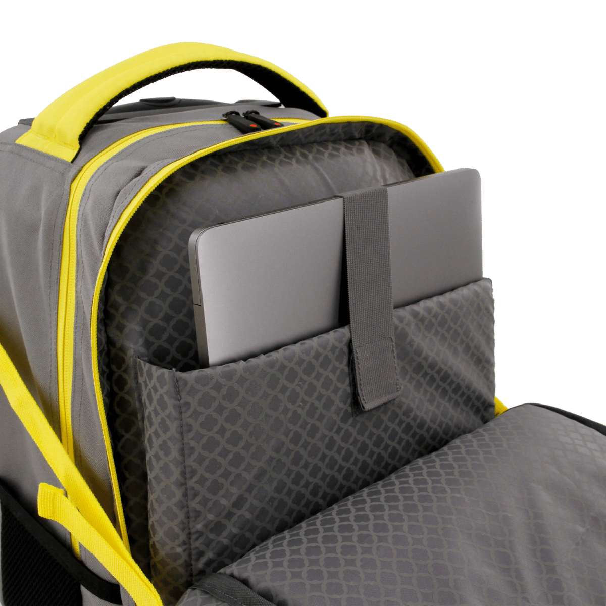 J World Lunar Multi-Purpose Laptop Rolling Backpack (19.5 Inch) in Grey — detail view # color_Grey