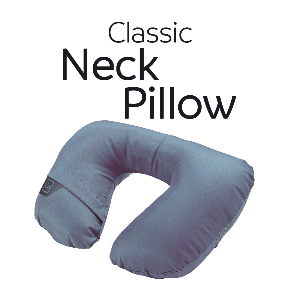Go Travel Classic Neck Pillow in Blue — front view