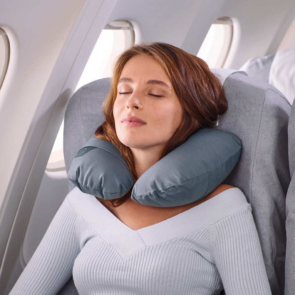 Go Travel Classic Neck Pillow in Blue — angle view 2
