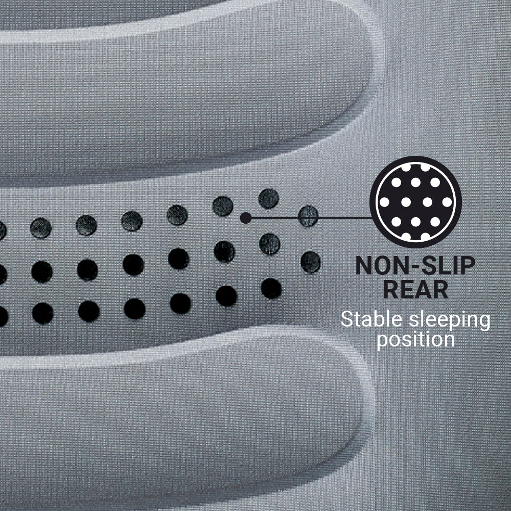Go Travel Compact Universal Pillow in Black — in use