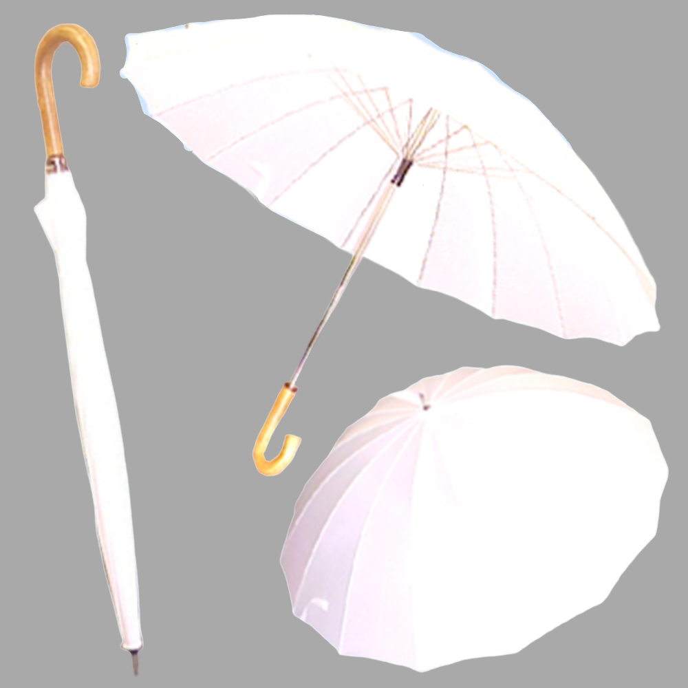 Vista 3023 Doorman Umbrella in White — front view # color_White