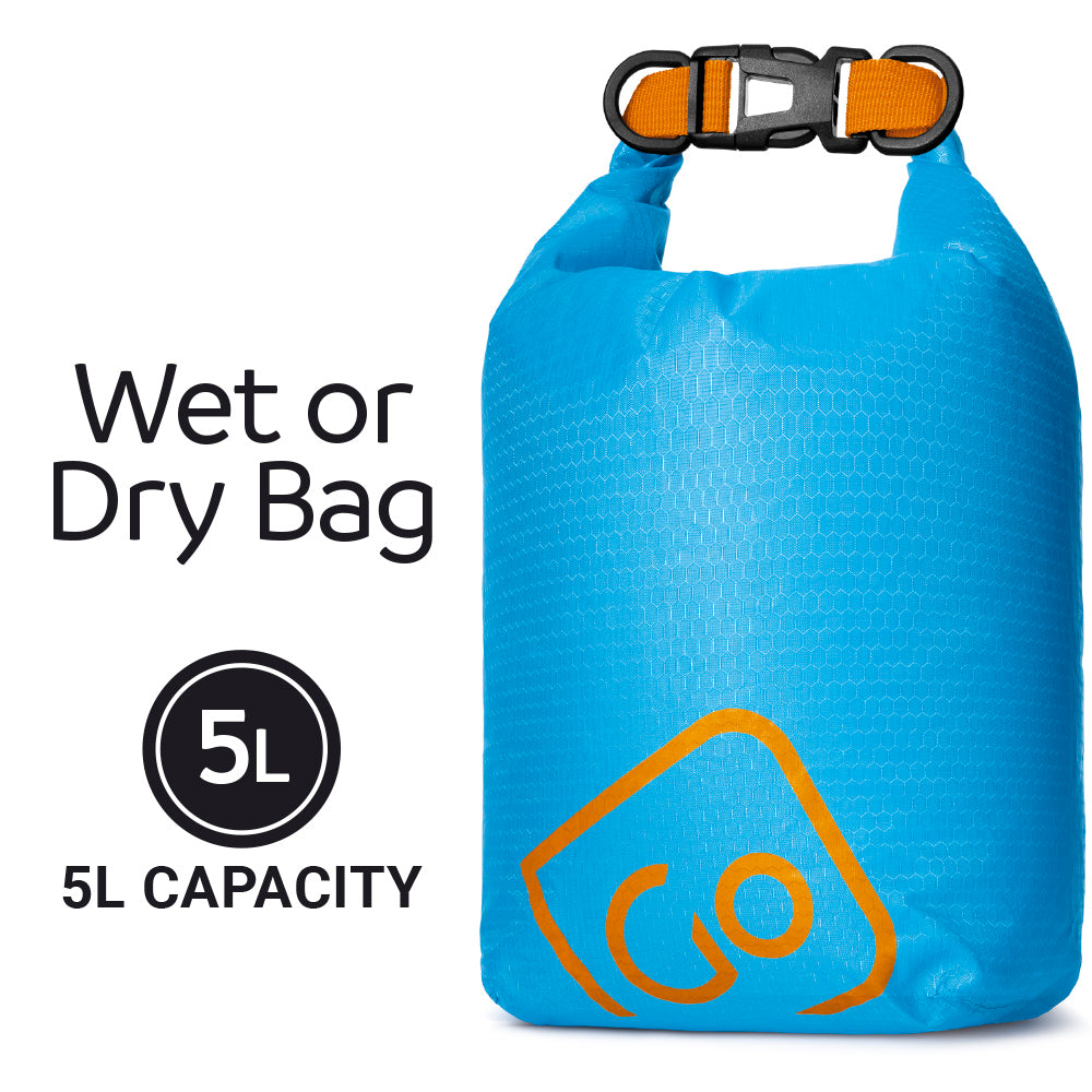 Go Travel Wet or Dry Bag in Blue — front view