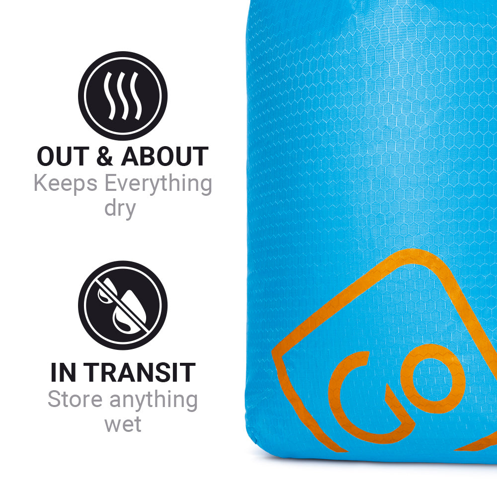 Go Travel Wet or Dry Bag in Blue — detail view