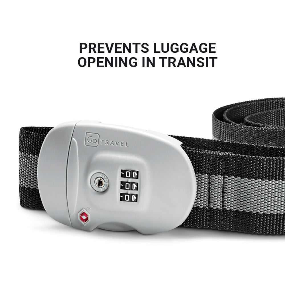 Go Travel Combi Luggage Strap TSA – fitted to a suitcase