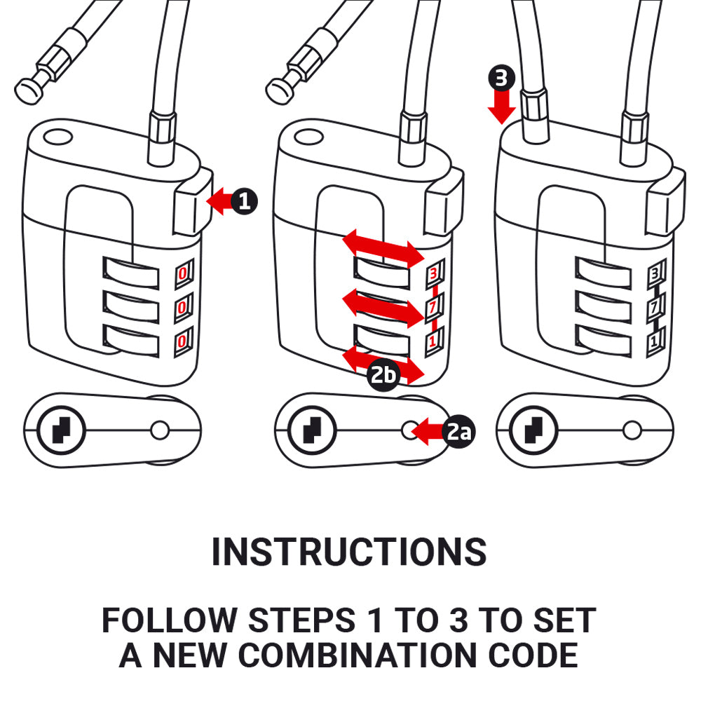 Go Travel TSA Combi Cable Padlocks – on luggage