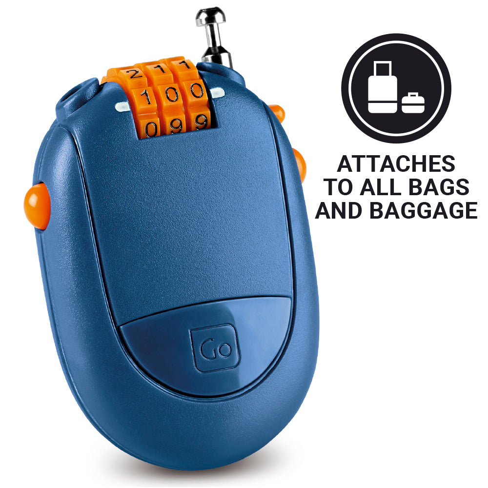 Go Travel Retractable Cable Padlock – cable extended