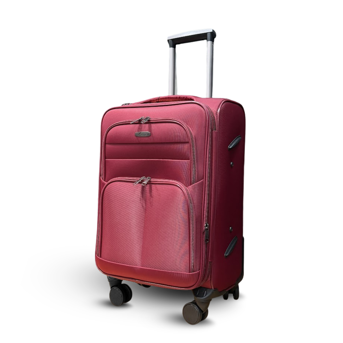 Camel Mountain 9122 Softside Expandable Spinner Luggage in Red — angle view 3